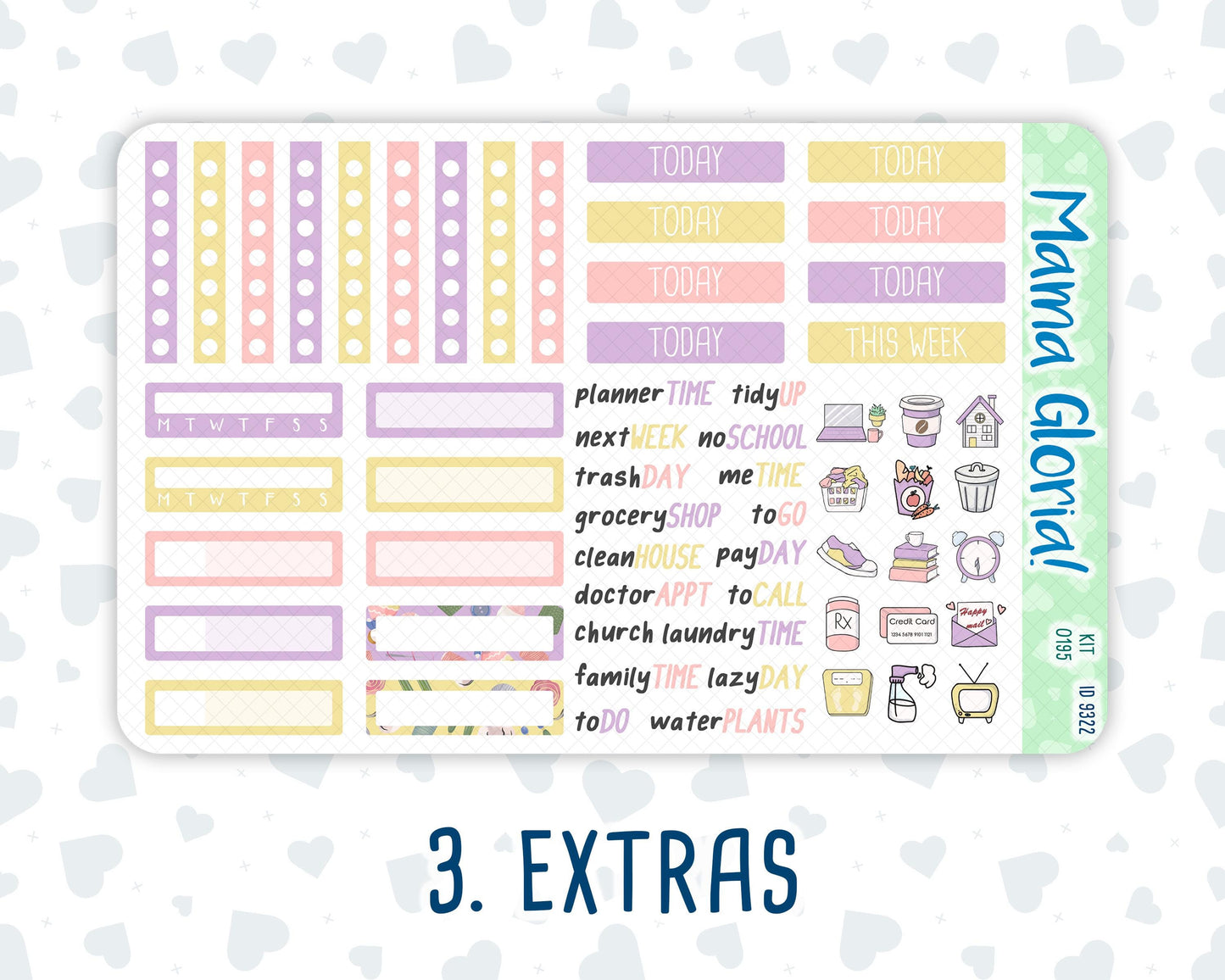 Kit 0195 - 7x9 - Crafty Creations - Weekly Kit For EC Horizontal Planners - Fall- Autumn - November