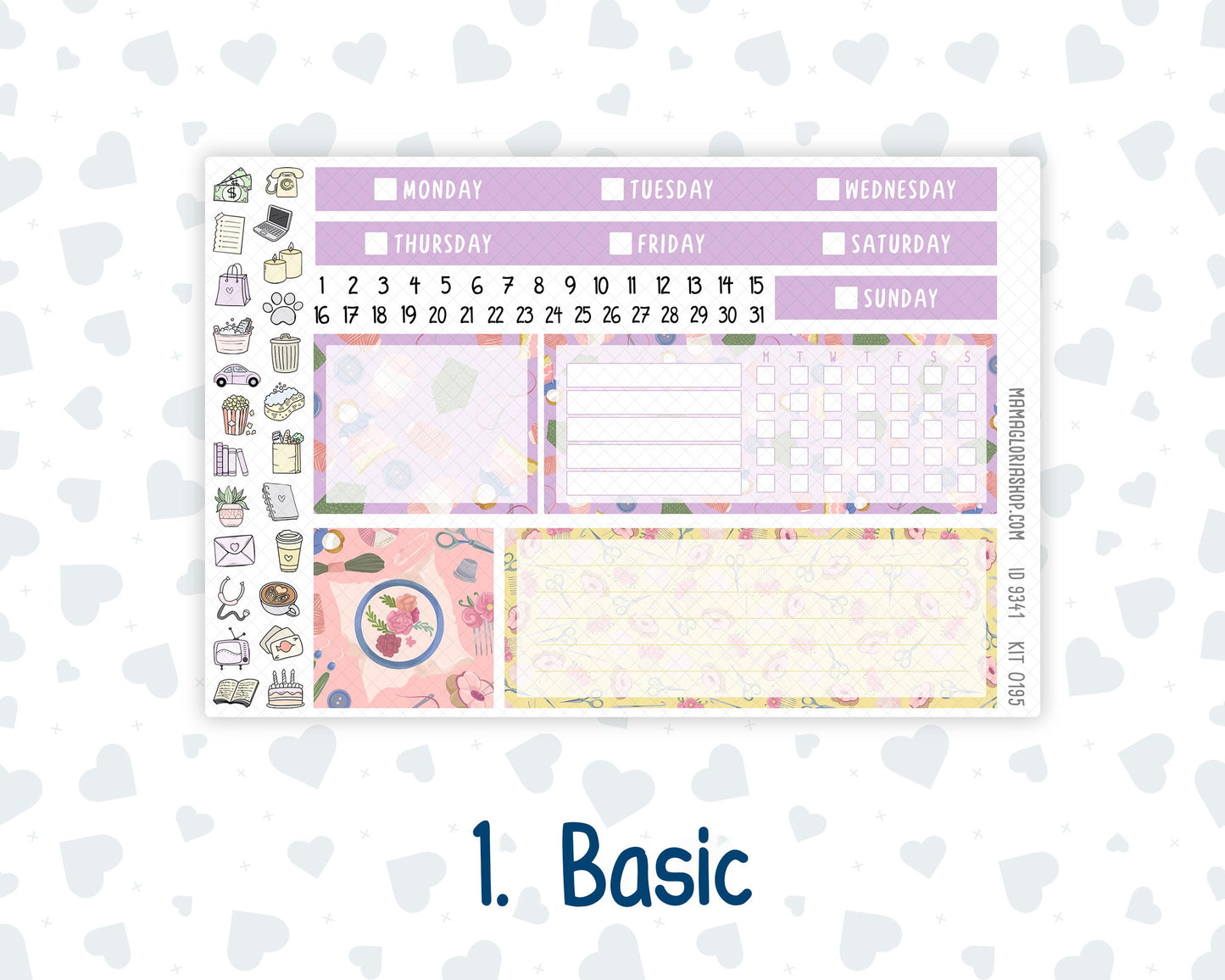 Kit 0195 7x9 Plum Paper Vertical Priorities - Crafty Creations - November - Fall - Planner