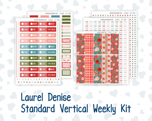Kit 0184 Laurel Denise Standard Size – Weekly - Vertical Layout - Apple Cider - September - Fall