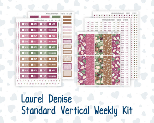 Kit 0185 Laurel Denise Standard Size – Weekly - Vertical Layout - Wine Time - September - Fall