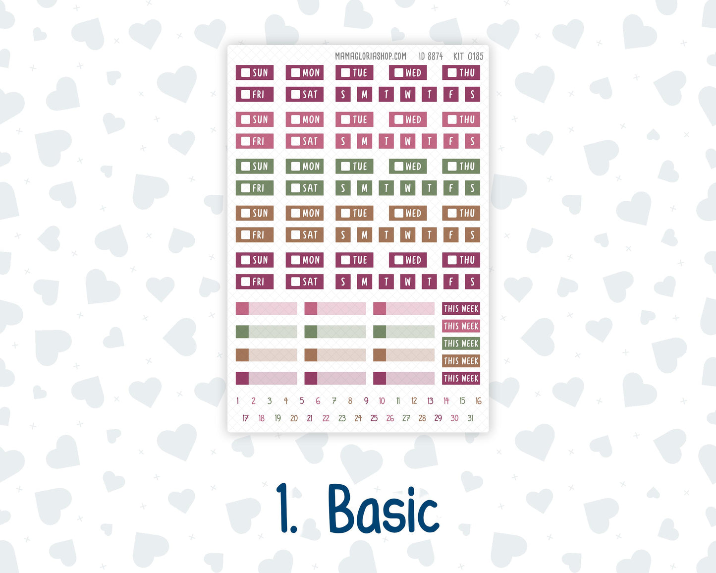 Kit 0185 Laurel Denise Mini Size – Weekly - Horizontal Layout - Wine Time - September - Fall