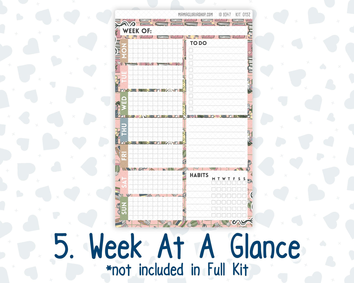 Kit 0152 A5 Plum Paper Daily - Froggy Reads - Planner
