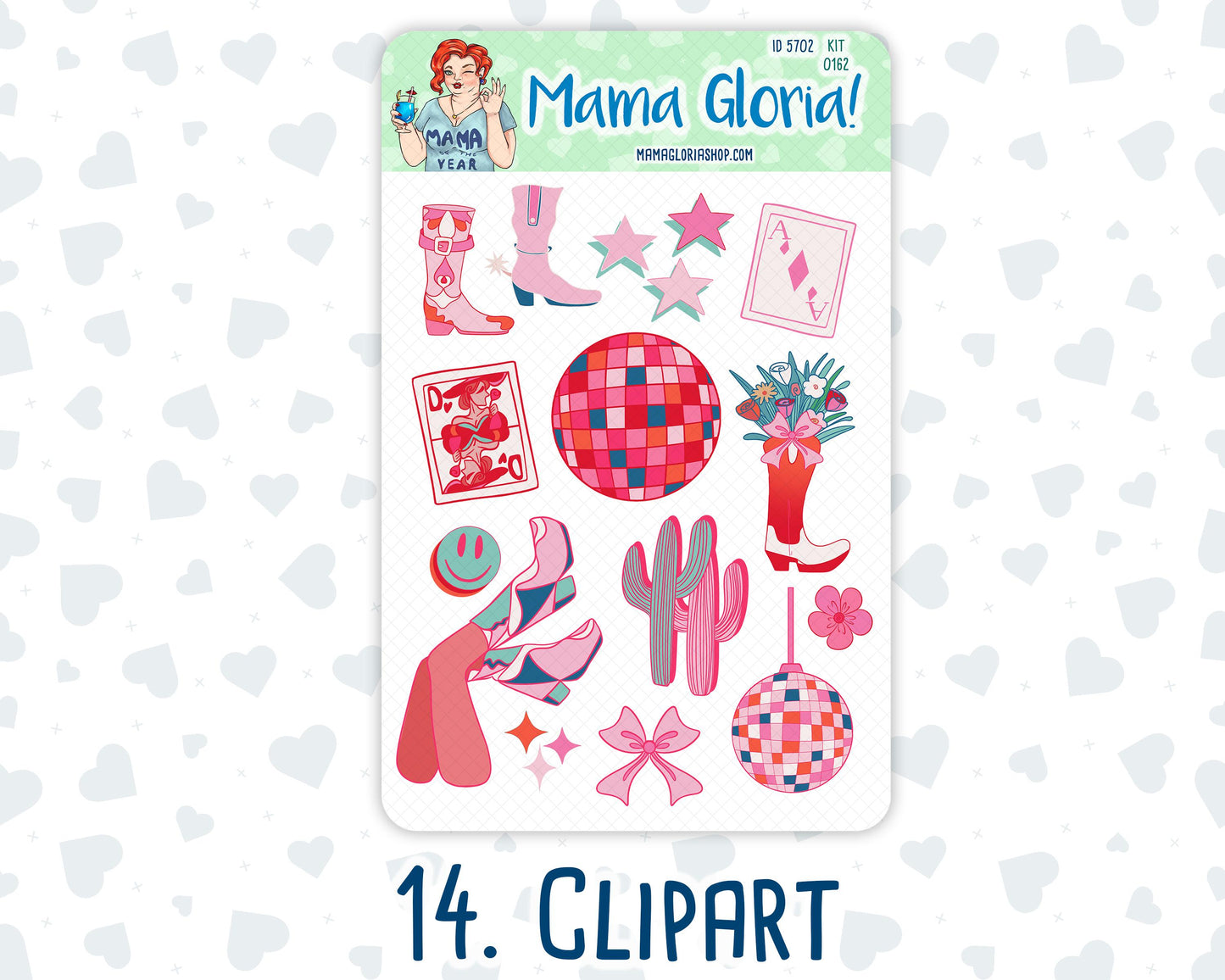 Kit 0162 Add Ons - Disco Cowgirl - Planner Stickers - Kit 2024