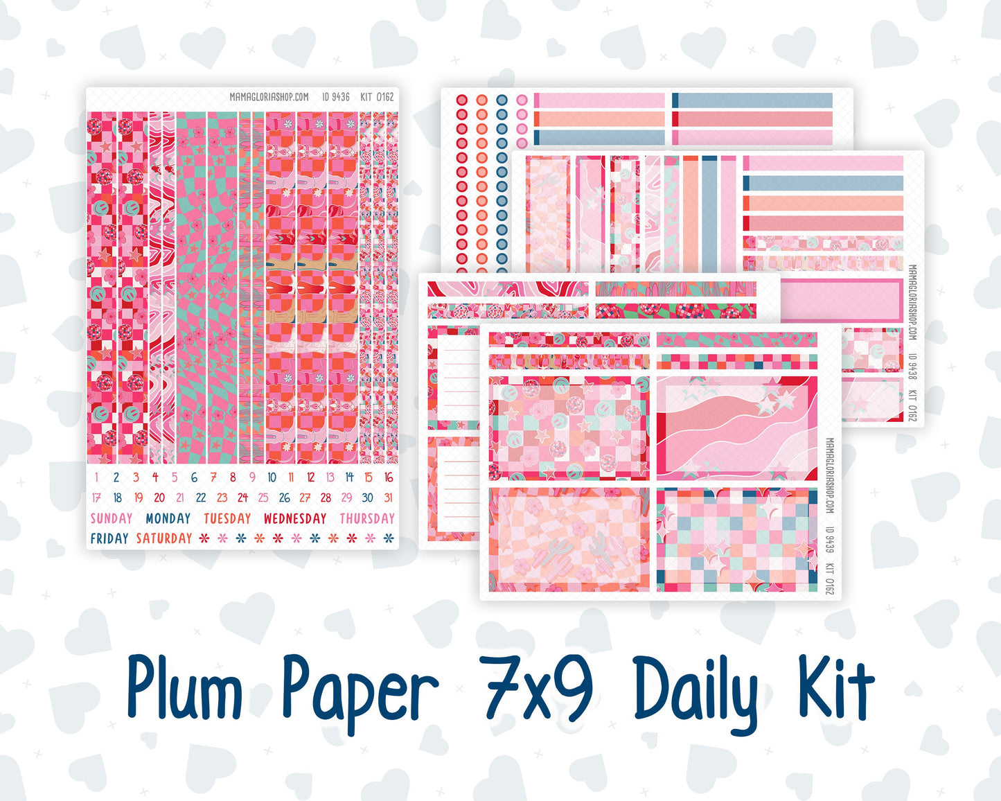 Kit 0162 - 7x9 Plum Paper Daily - Disco Cowgirl - Planner