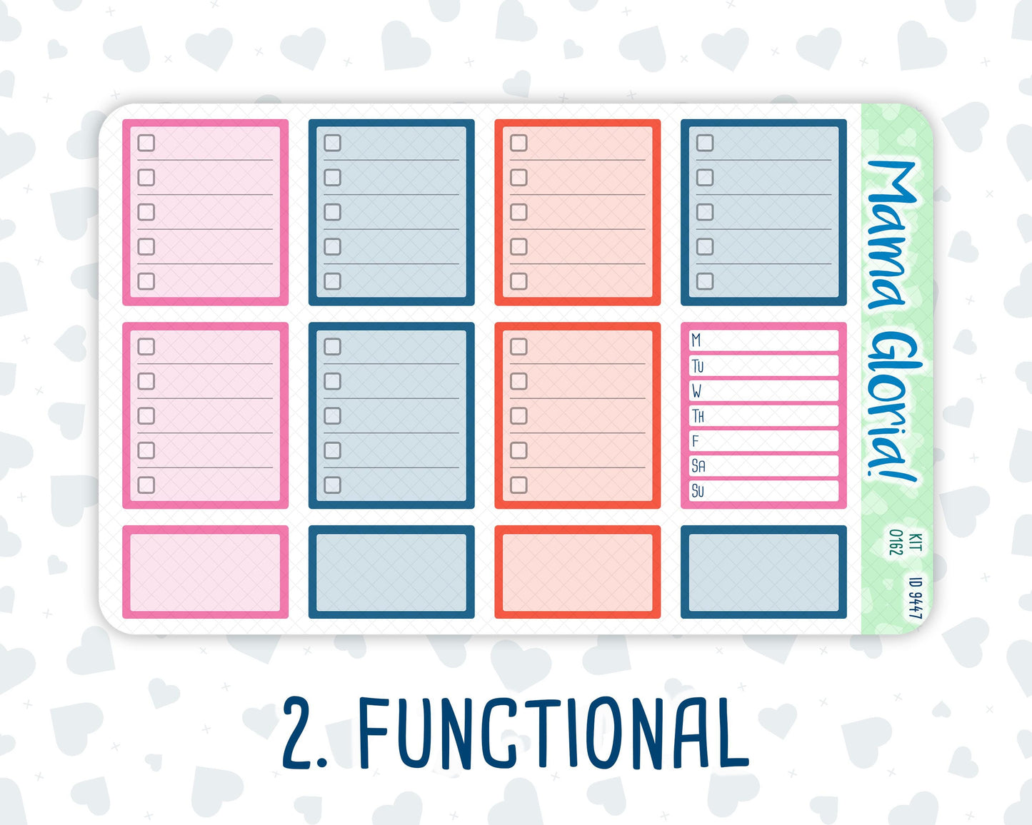 Kit 0162 - 7x9 - Disco Cowgirl - Weekly Kit For EC Horizontal Planners