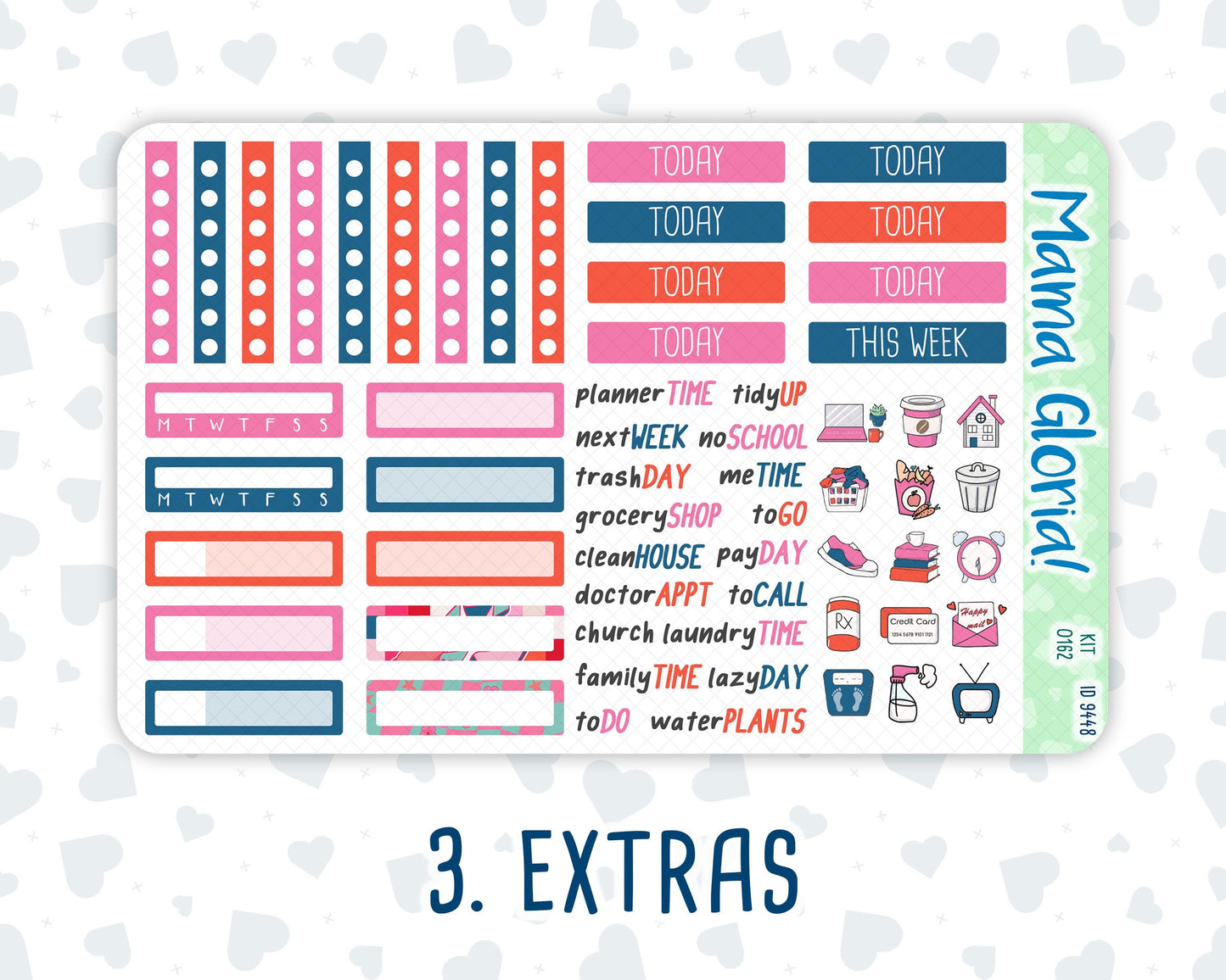Kit 0162 - 7x9 - Disco Cowgirl - Weekly Kit For EC Horizontal Planners