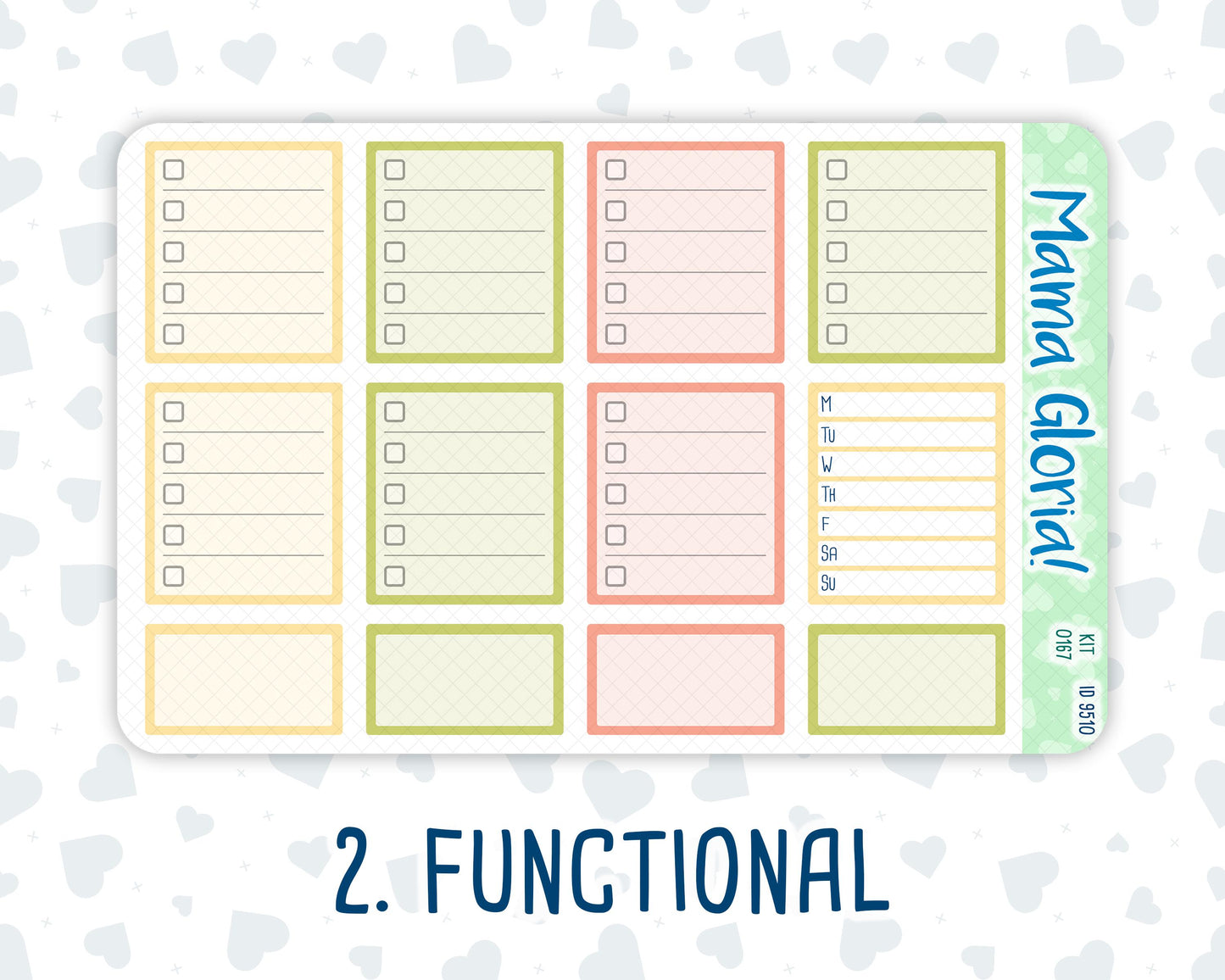 Kit 0167 - 7x9 - Picnic - Weekly Kit For EC Horizontal Planners