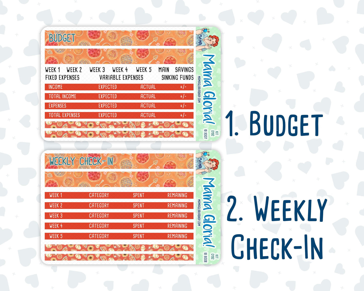Kit 0192- Budget - Thanksgiving - For 7x9 & A5 Planners - Notebooks