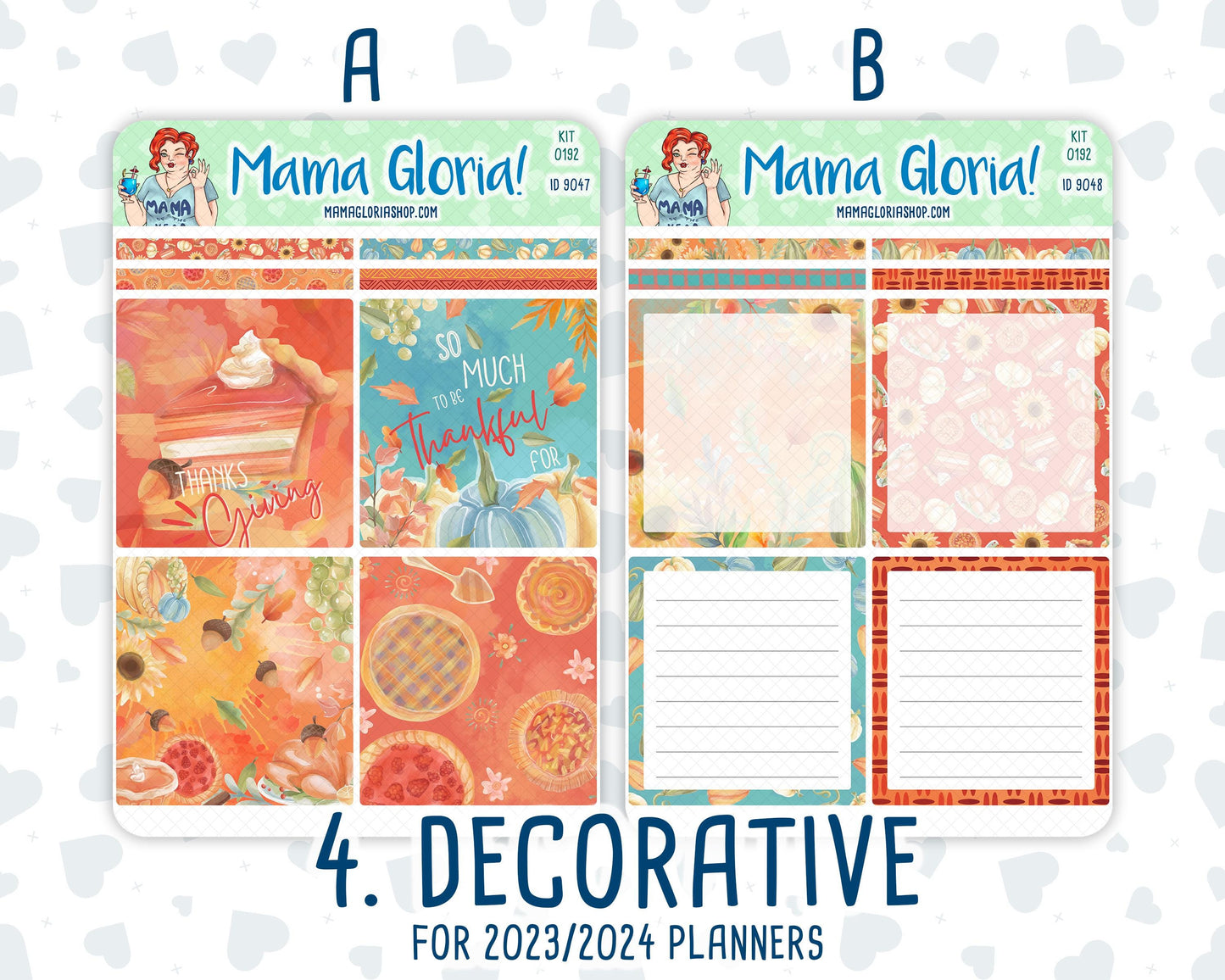 Kit 0192 - A5 Daily Duo - Thanksgiving - November - Planner