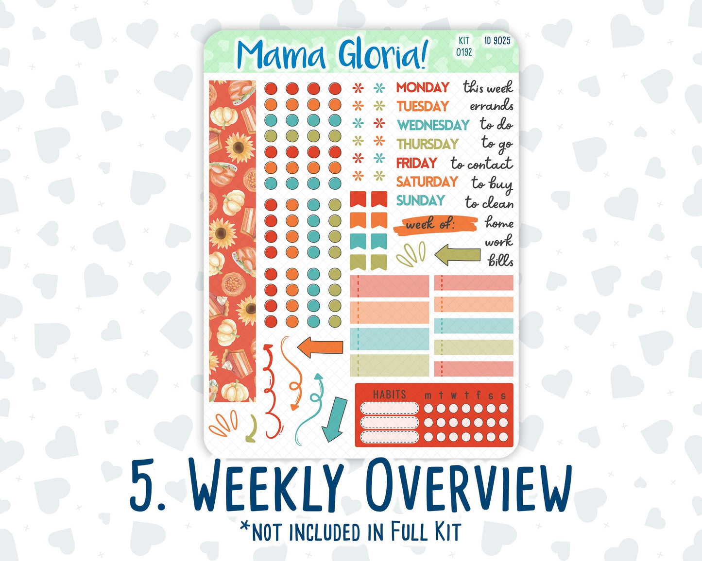 Kit 0192 - A5 Daily Duo - Thanksgiving - November - Planner