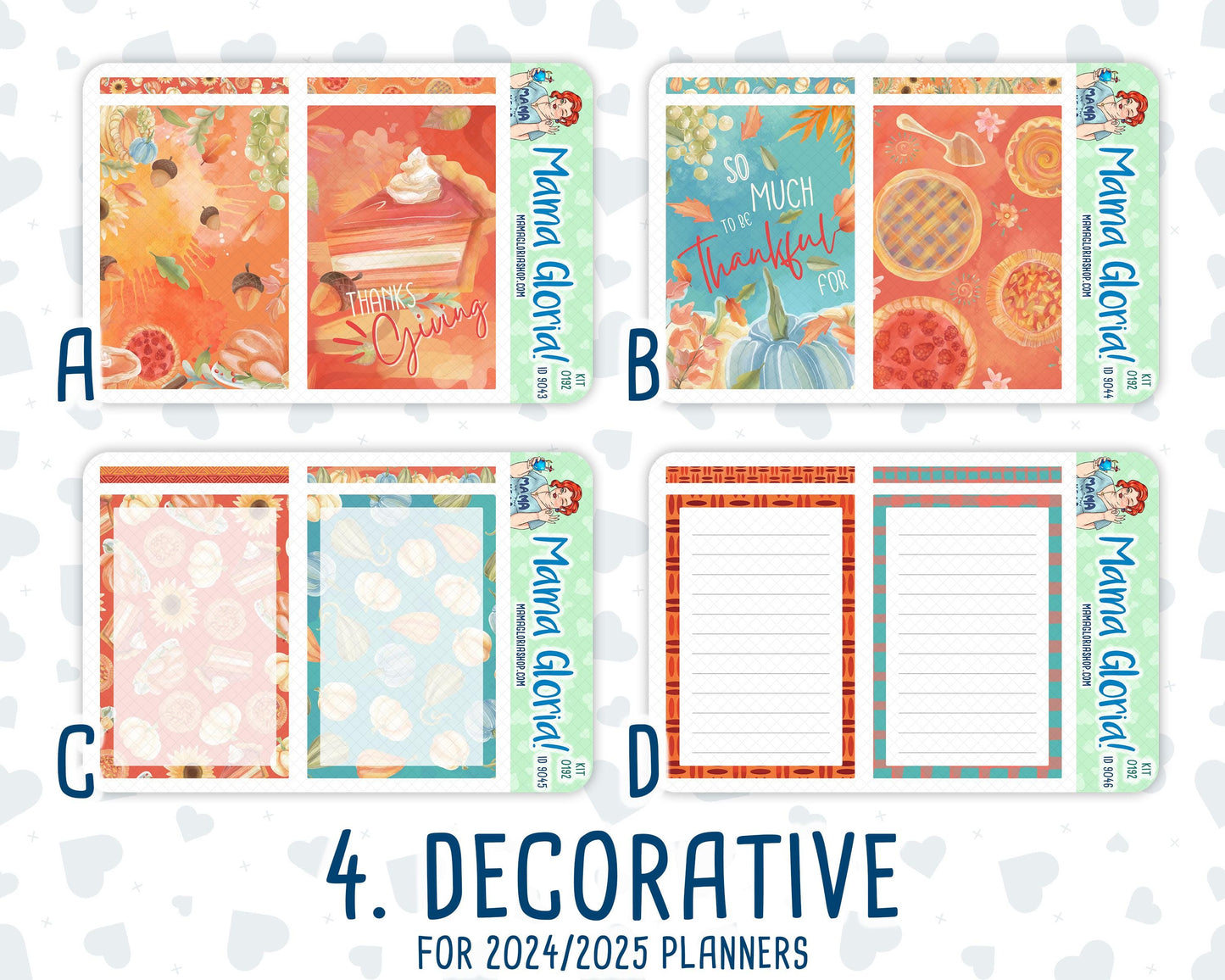 Kit 0192 - A5 Daily Duo - Thanksgiving - November - Planner