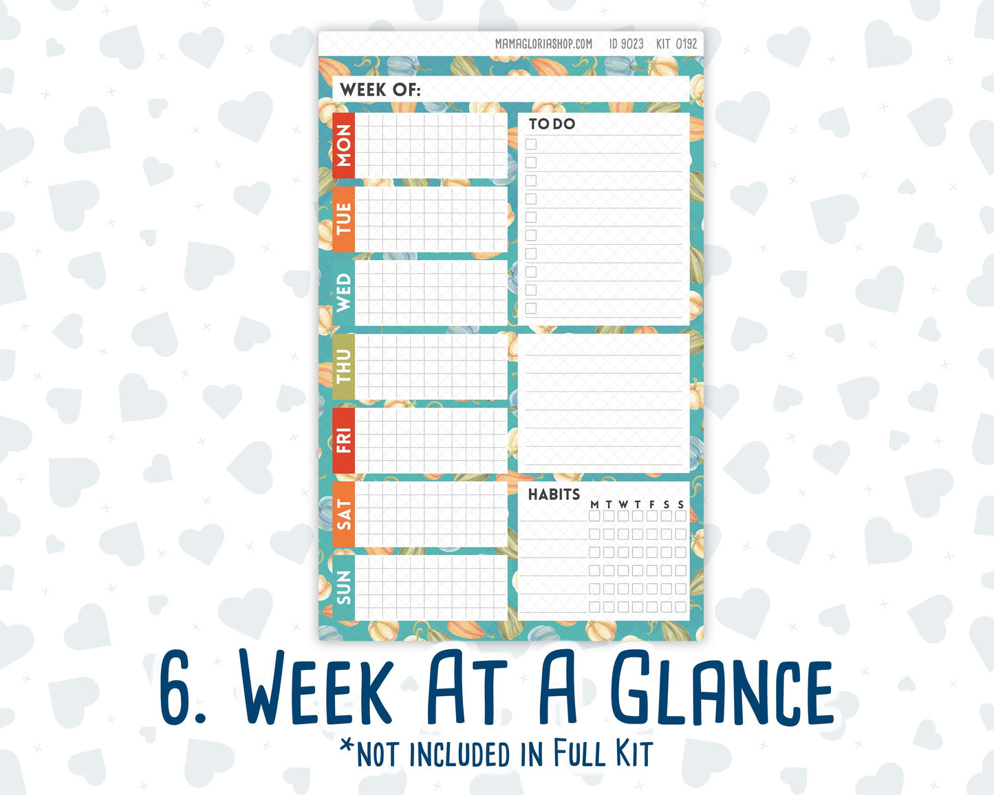 Kit 0192 - A5 Daily Duo - Thanksgiving - November - Planner