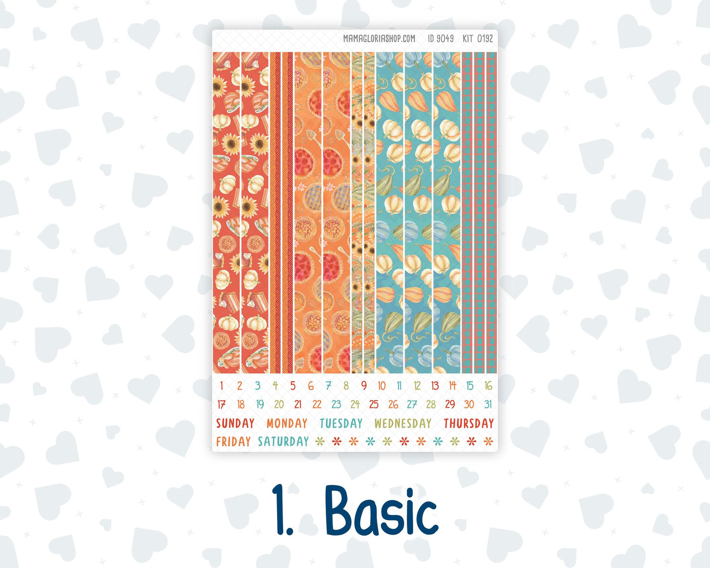 Kit 0192 7x9 Plum Paper Daily - Thanksgiving - November - Fall - Planner