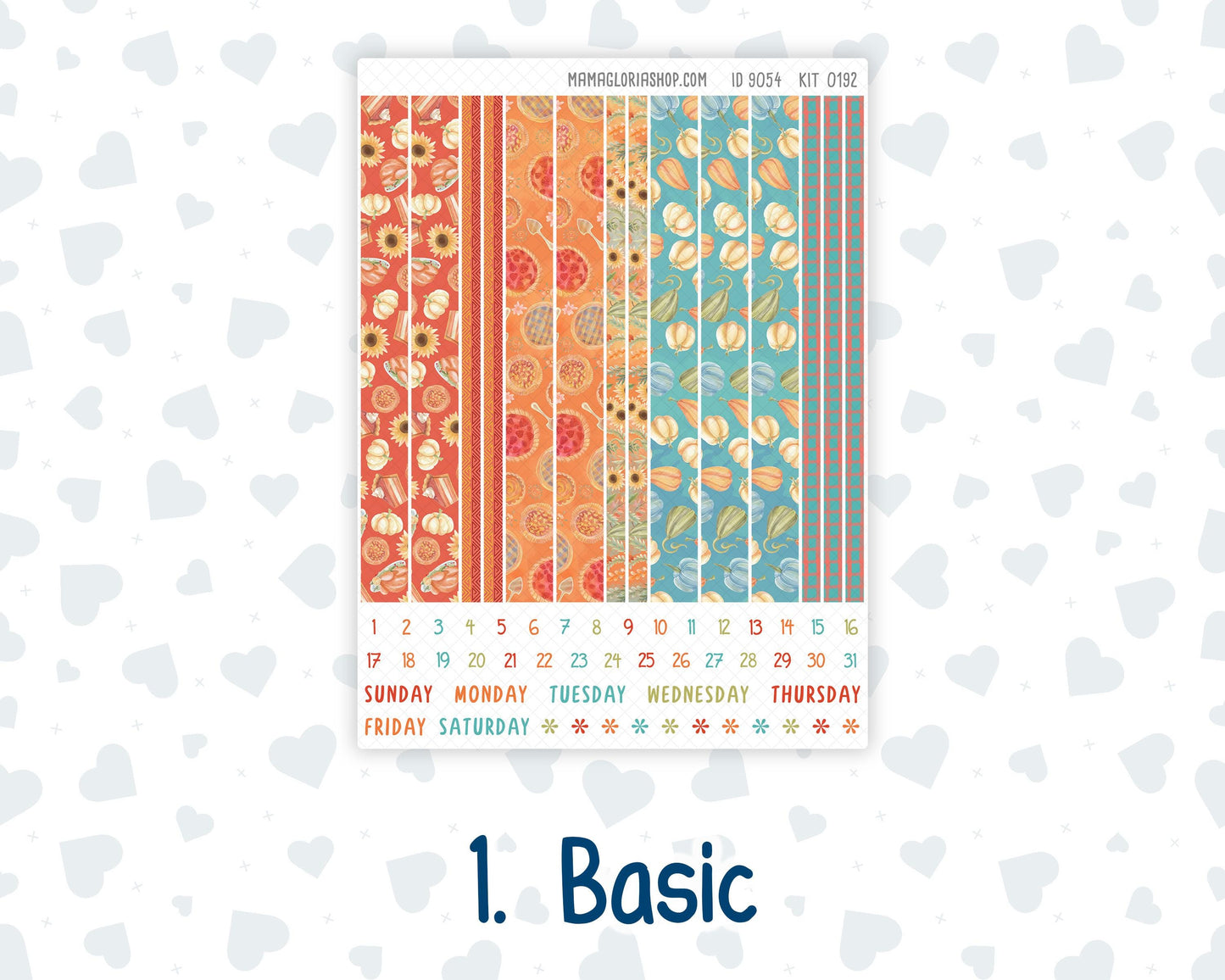 Kit 0192 A5 Plum Paper Daily - Thanksgiving - November - Fall - Autumn - Planner