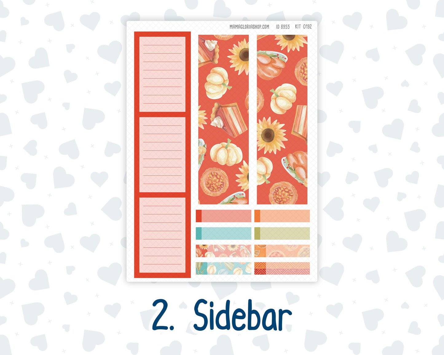 EC 8.5x11 Monthly - Kit 0192 - Thanksgiving - November - For Erin Condren Planners