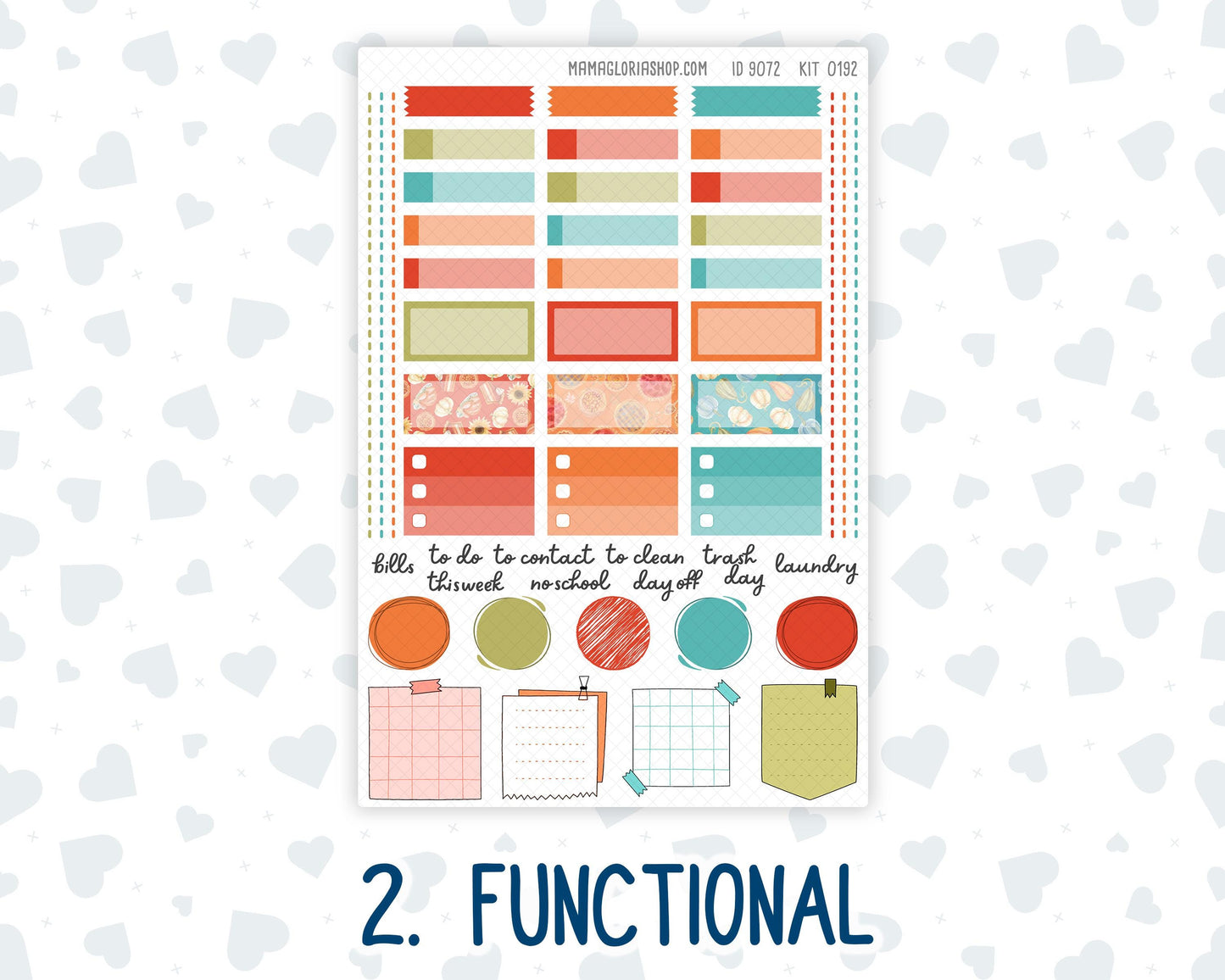 Kit 0192 Hobonichi Cousin – Weekly Kit – 1.3” Wide Columns - Thanksgiving - November - Fall