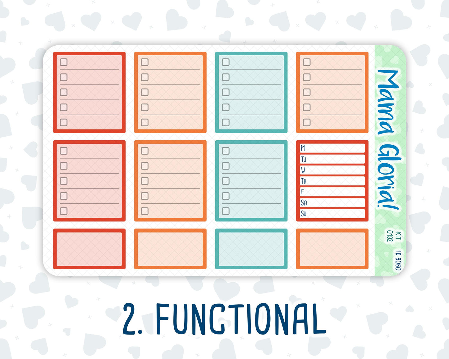 Kit 0192 - 7x9 - Thanksgiving - Weekly Kit For EC Horizontal Planners - Fall- Autumn - November