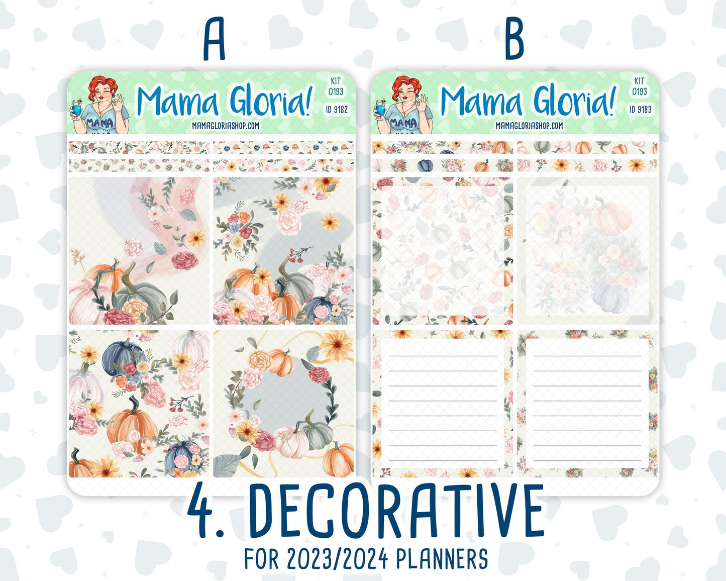 Kit 0193 - A5 Daily Duo - Harvest Blooms - November - Planner