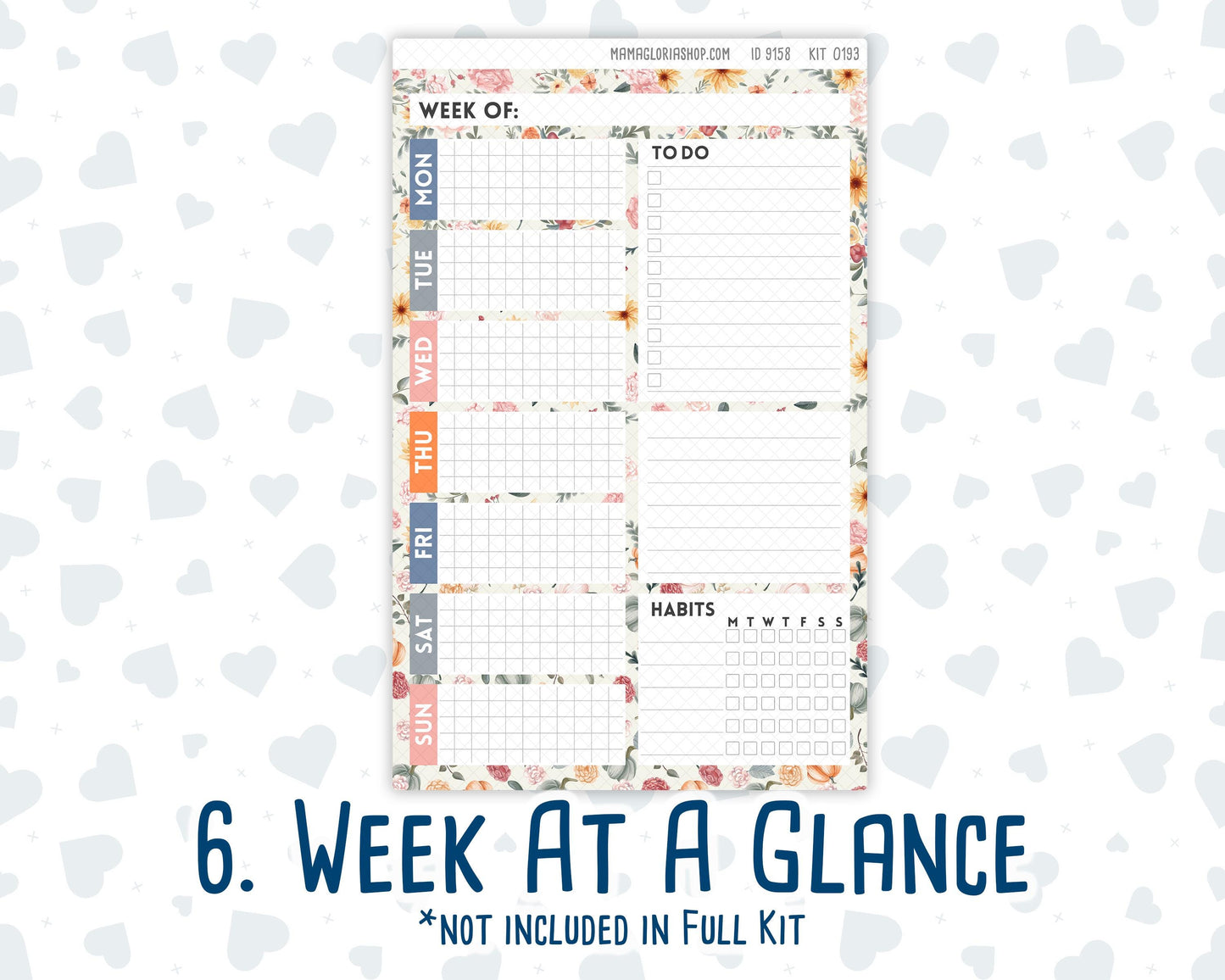 Kit 0193 - A5 Daily Duo - Harvest Blooms - November - Planner