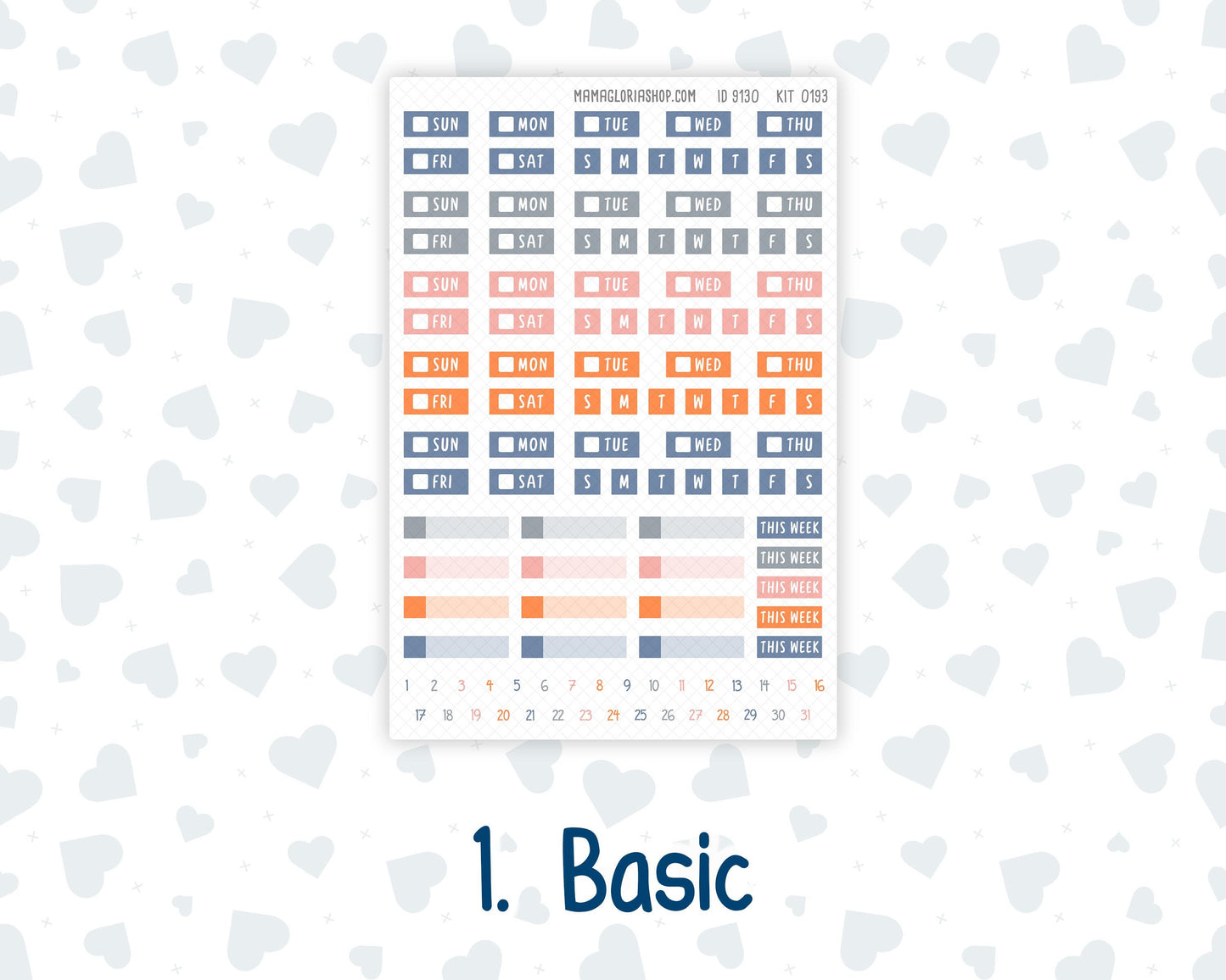 Kit 0193 Laurel Denise Mini Size – Weekly - Horizontal Layout - Harvest Blooms - November - Fall