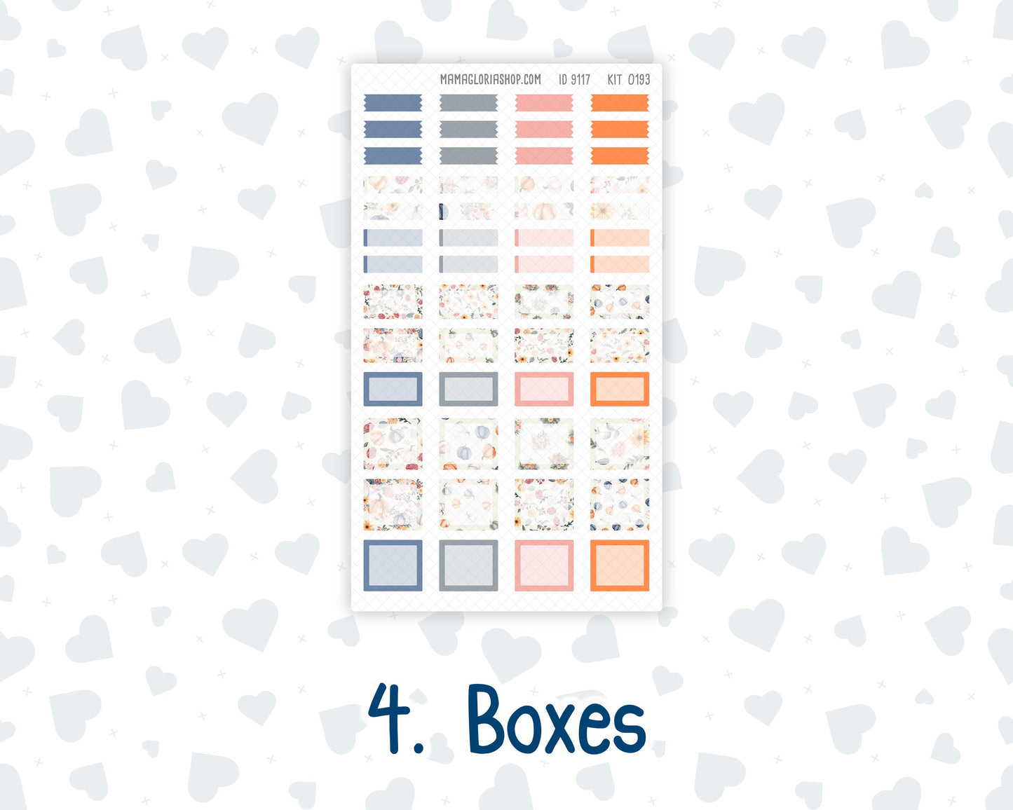Kit 0193 Laurel Denise Mini Size – Weekly - Vertical Layout - Harvest Blooms - November - Fall