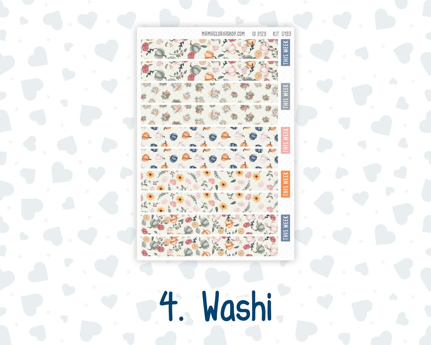 Kit 0193 Laurel Denise Standard Size – Weekly - Horizontal Layout - Harvest Blooms - November - Fall