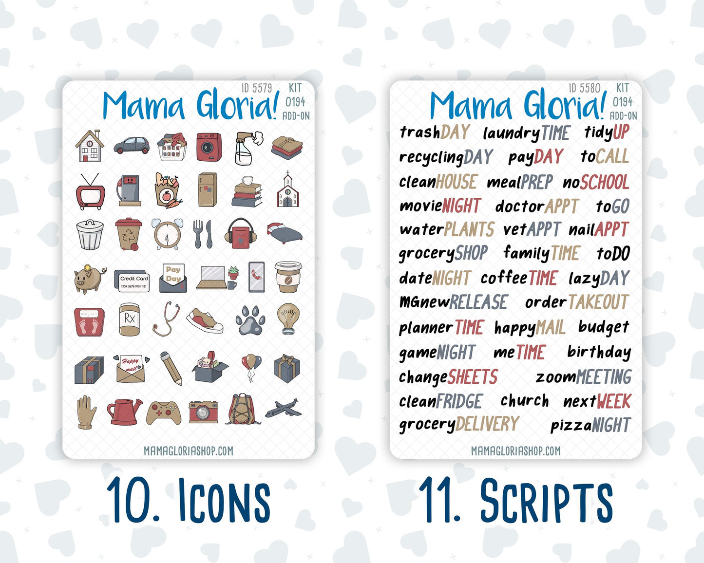 Kit 0194 Add Ons - Floral Dreams - Planner Stickers - November - Kit 2024
