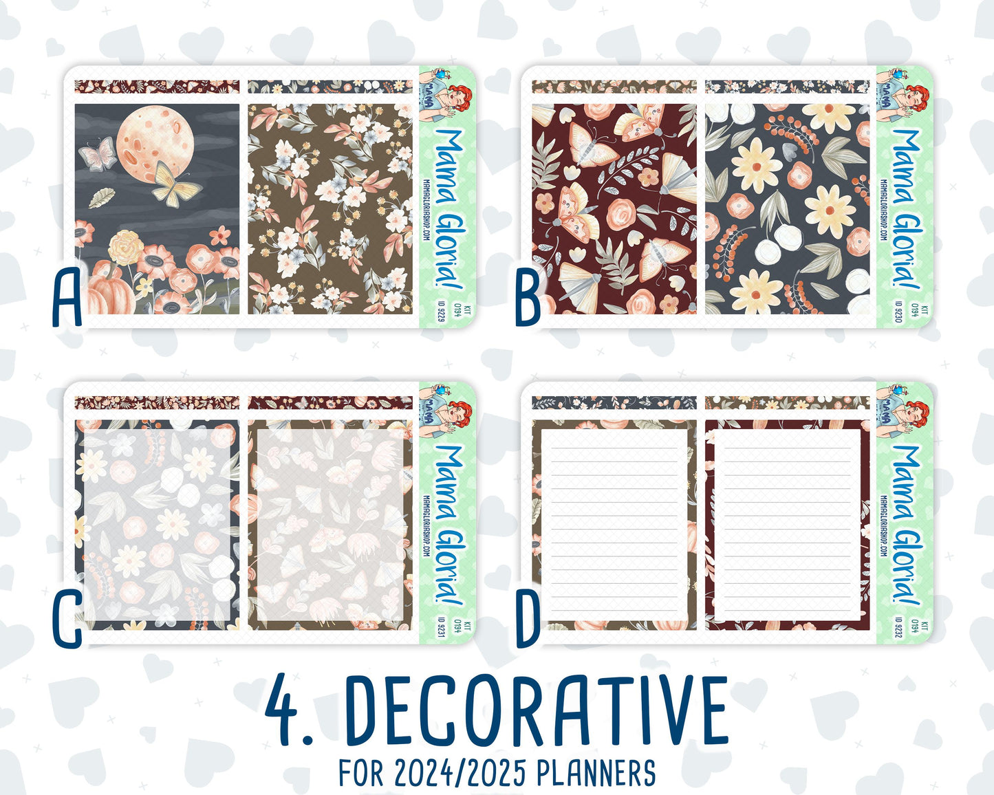 Kit 0194 - 7x9 Daily Duo - Floral Dreams - November - Planner