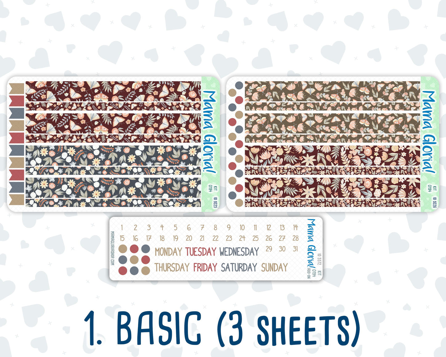 Kit 0194 - 7x9 Daily Duo - Floral Dreams - November - Planner