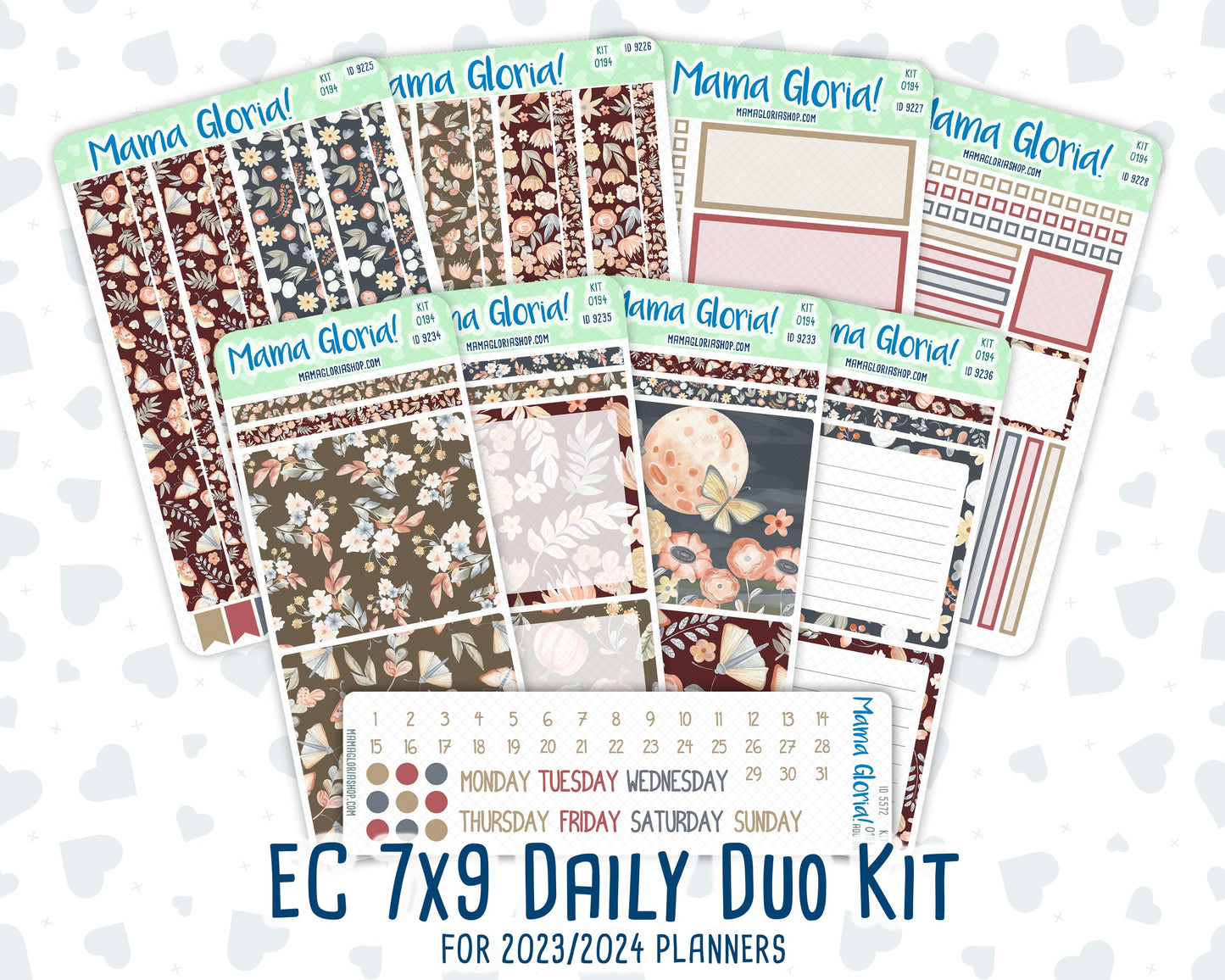Kit 0194 - 7x9 Daily Duo - Floral Dreams - November - Planner