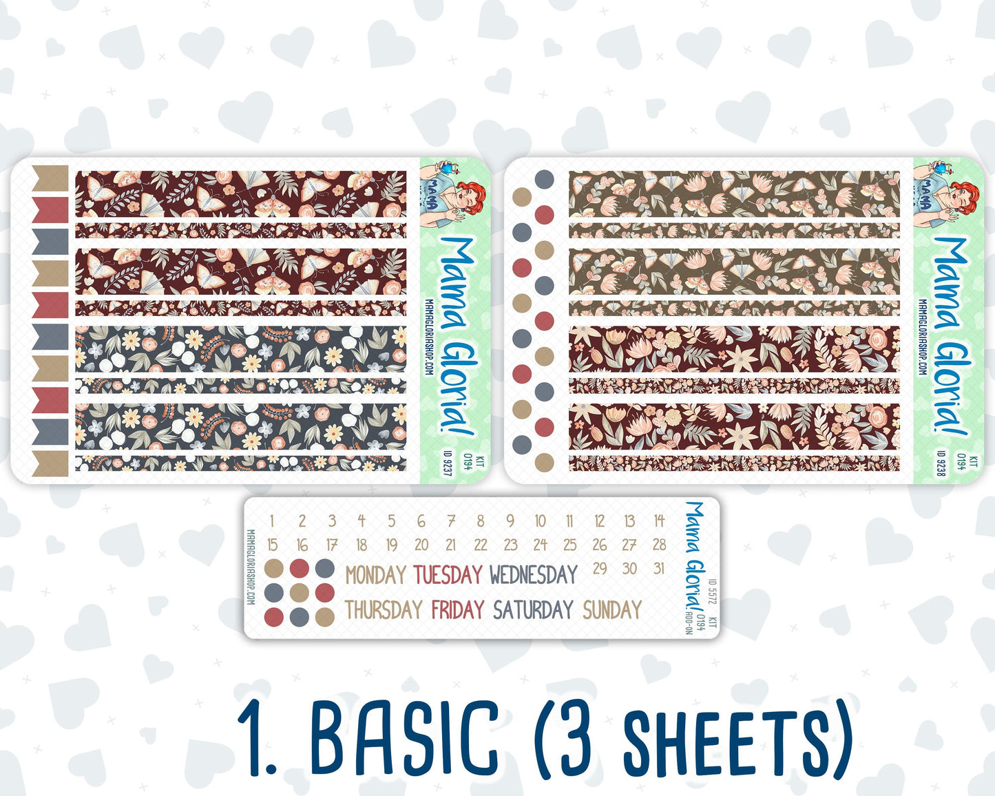 Kit 0194 - A5 Daily Duo - Floral Dreams - November - Planner