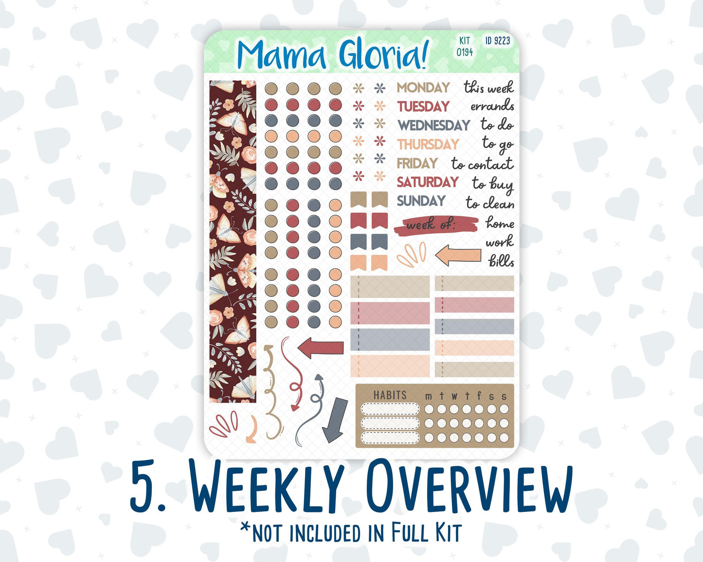 Kit 0194 - A5 Daily Duo - Floral Dreams - November - Planner