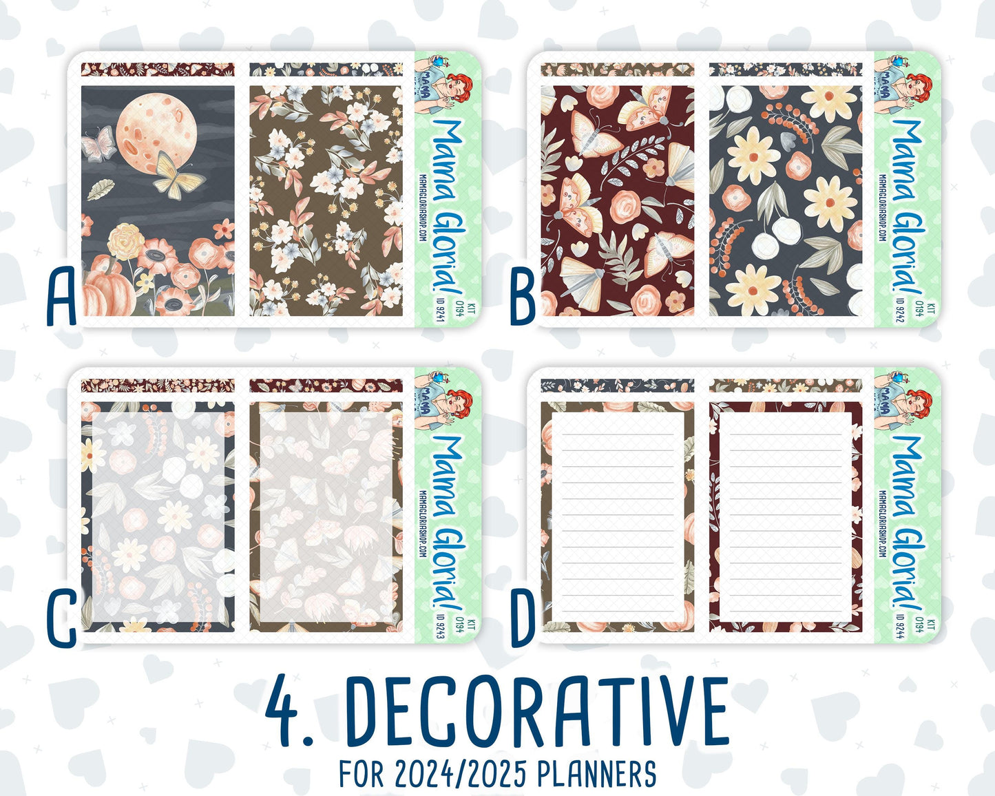 Kit 0194 - A5 Daily Duo - Floral Dreams - November - Planner