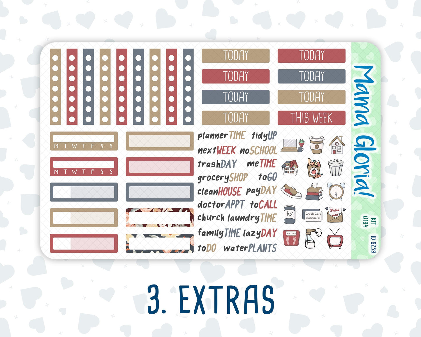 Kit 0194 - 7x9 - Floral Dreams - Weekly Kit For EC Horizontal Planners - Fall- Autumn - November