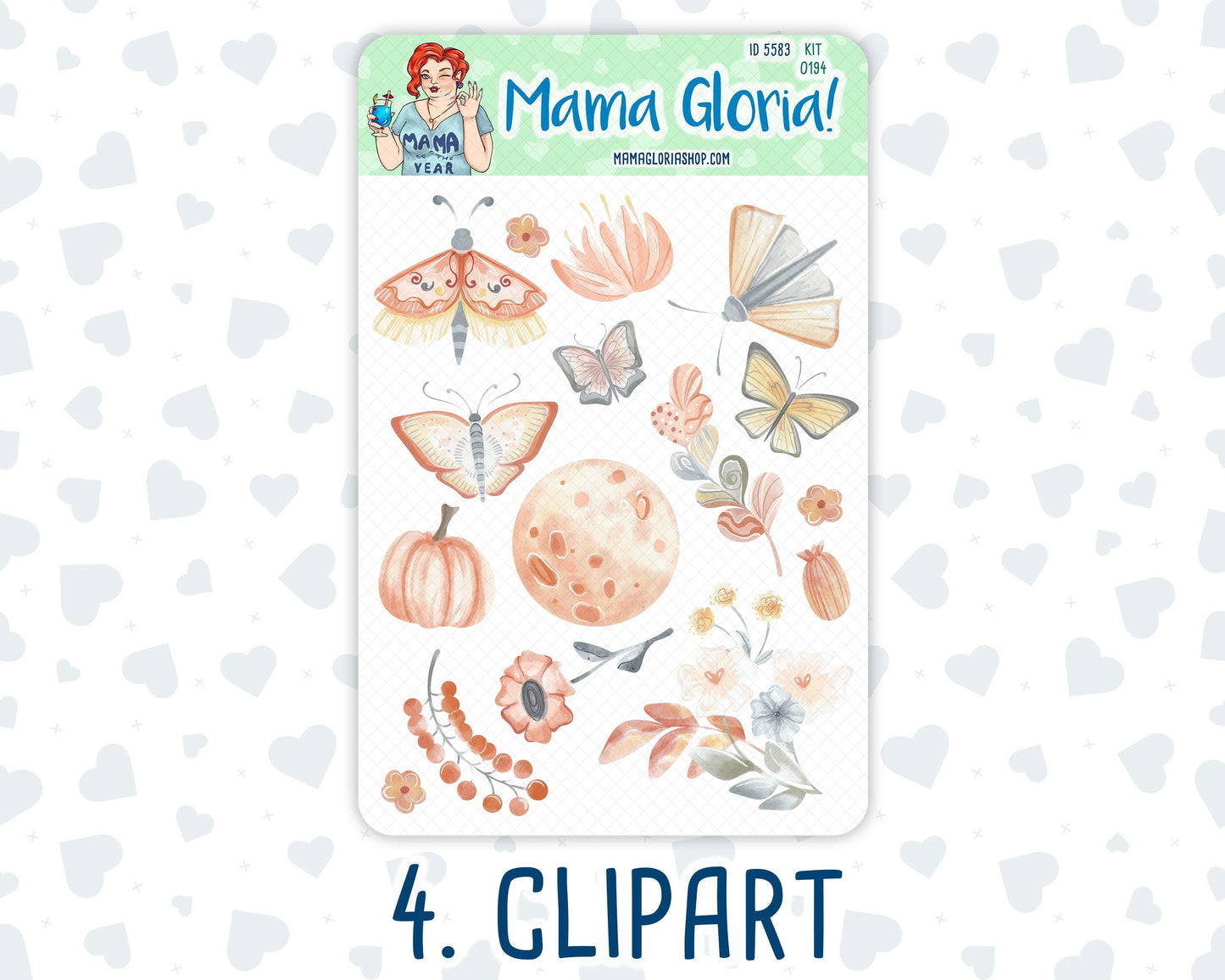 Kit 0194 - Floral Dreams - Journaling Kit - For Planner - Notebook - Journal - Fall - November