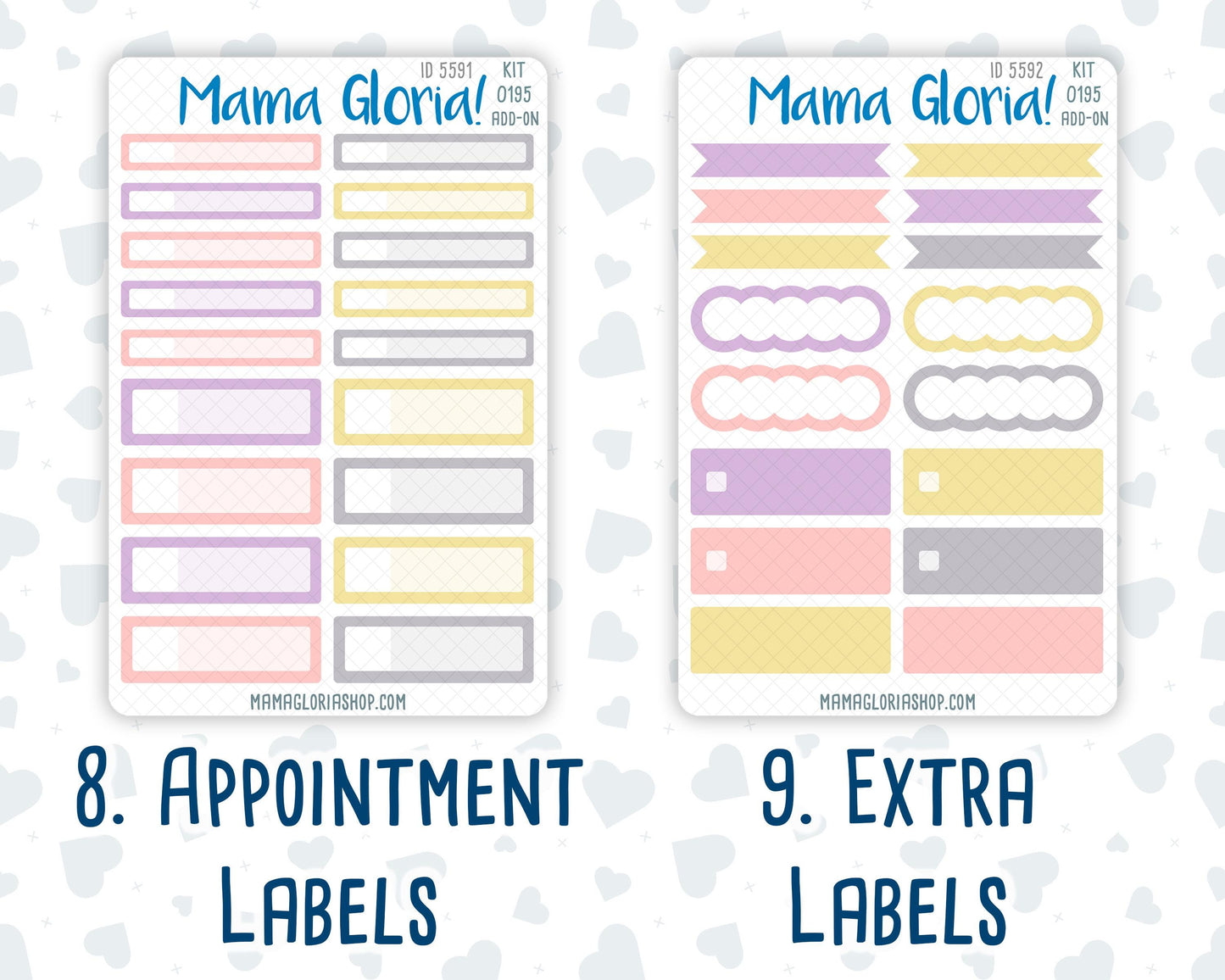 Kit 0195 Add Ons - Crafty Creations - Planner Stickers - November - Kit 2024