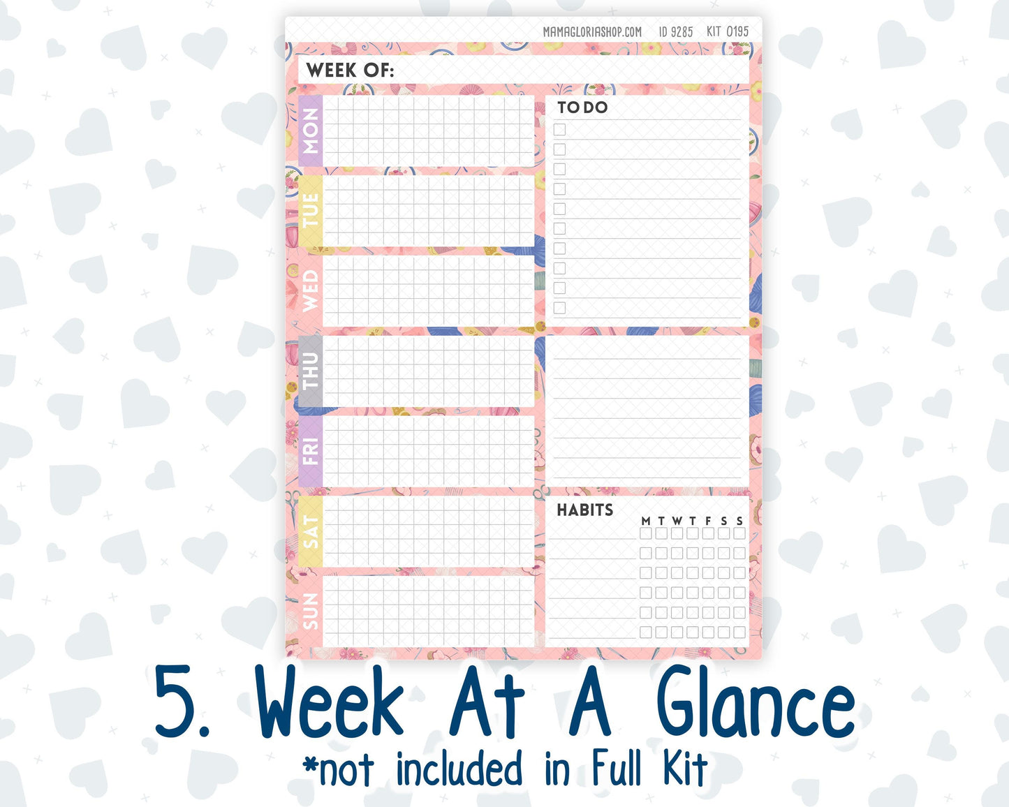 Kit 0195 7x9 Plum Paper Daily - Crafty Creations - November - Fall - Planner