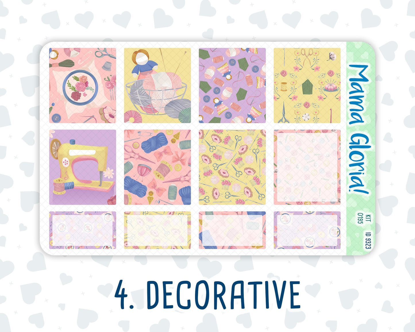 Kit 0195 - 7x9 - Crafty Creations - Weekly Kit For EC Horizontal Planners - Fall- Autumn - November