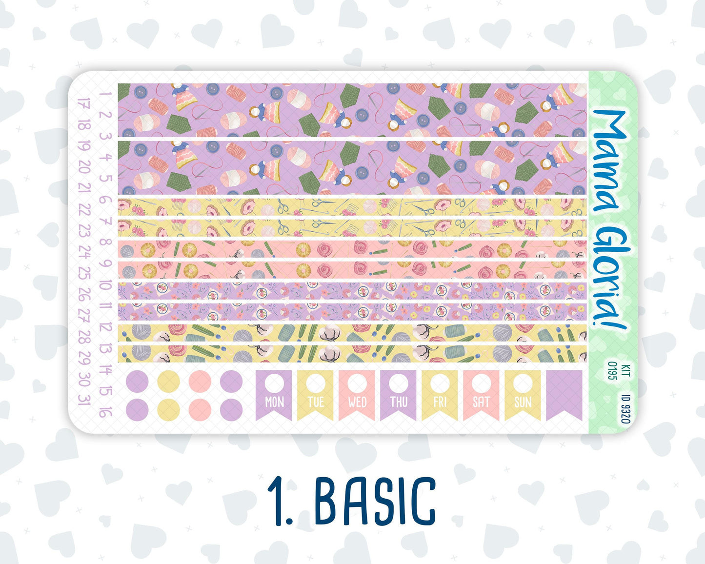 Kit 0195 - 7x9 - Crafty Creations - Weekly Kit For EC Horizontal Planners - Fall- Autumn - November