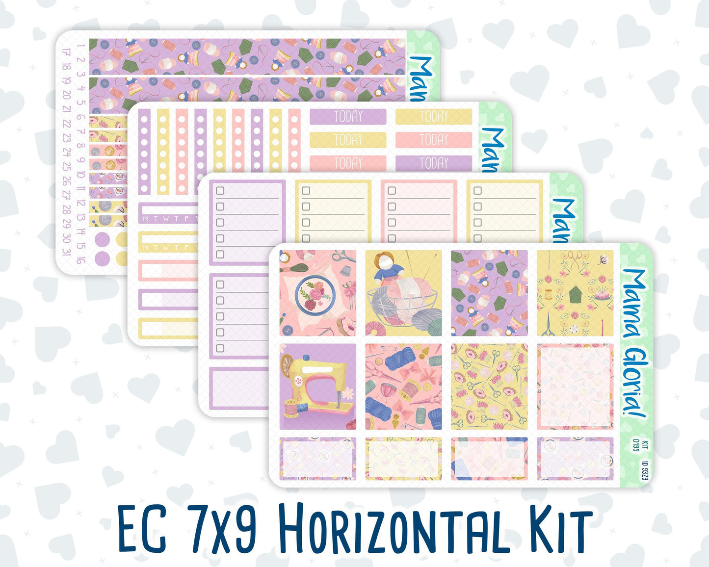 Kit 0195 - 7x9 - Crafty Creations - Weekly Kit For EC Horizontal Planners - Fall- Autumn - November