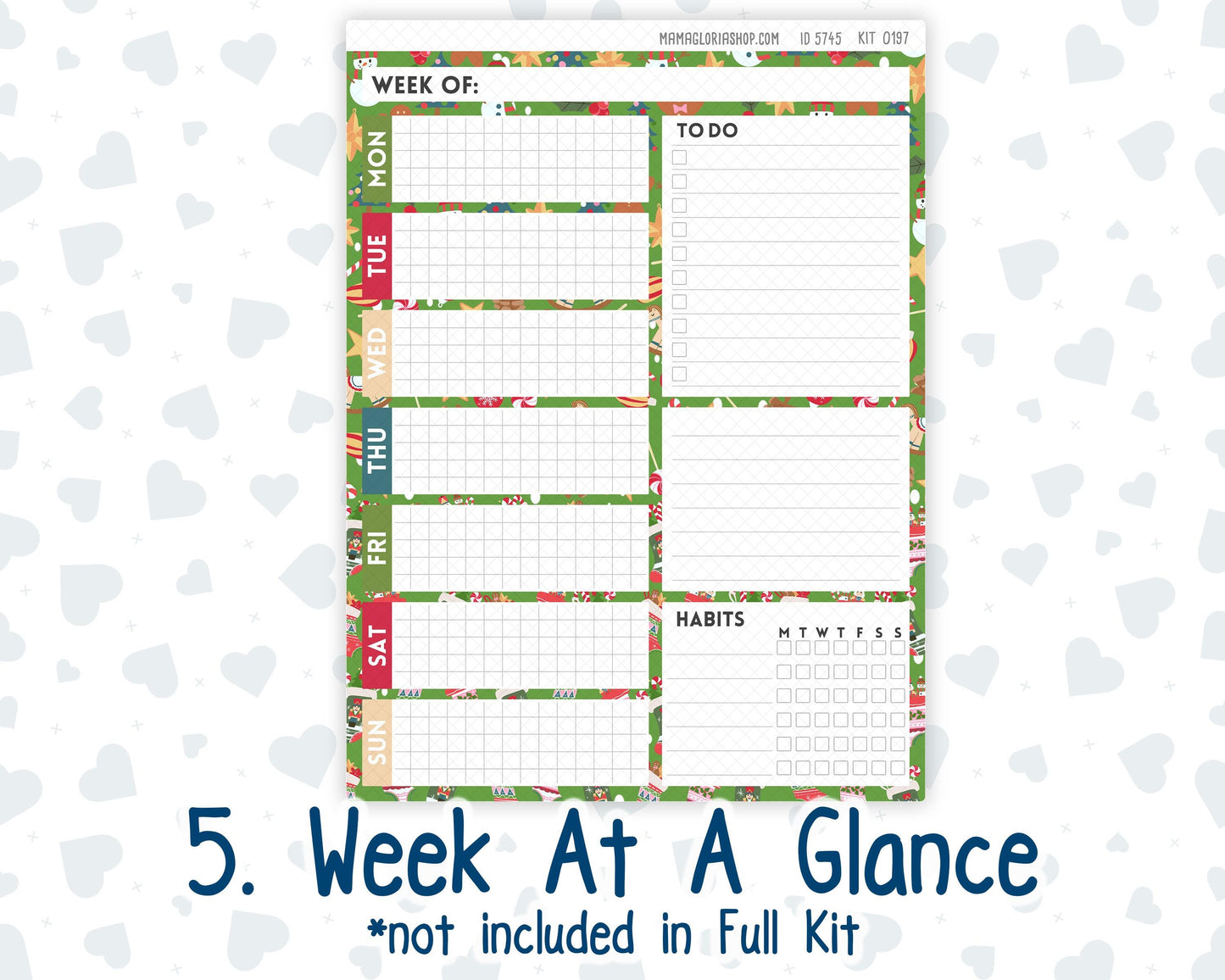 Kit 0197 - 7x9 Plum Paper Daily - Nutcracker Magic - Planner - December - Christmas
