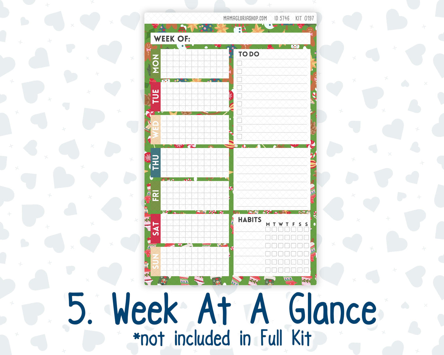 Kit 0197 A5 Plum Paper Daily - Nutcracker Magic - Planner -December - Christmas