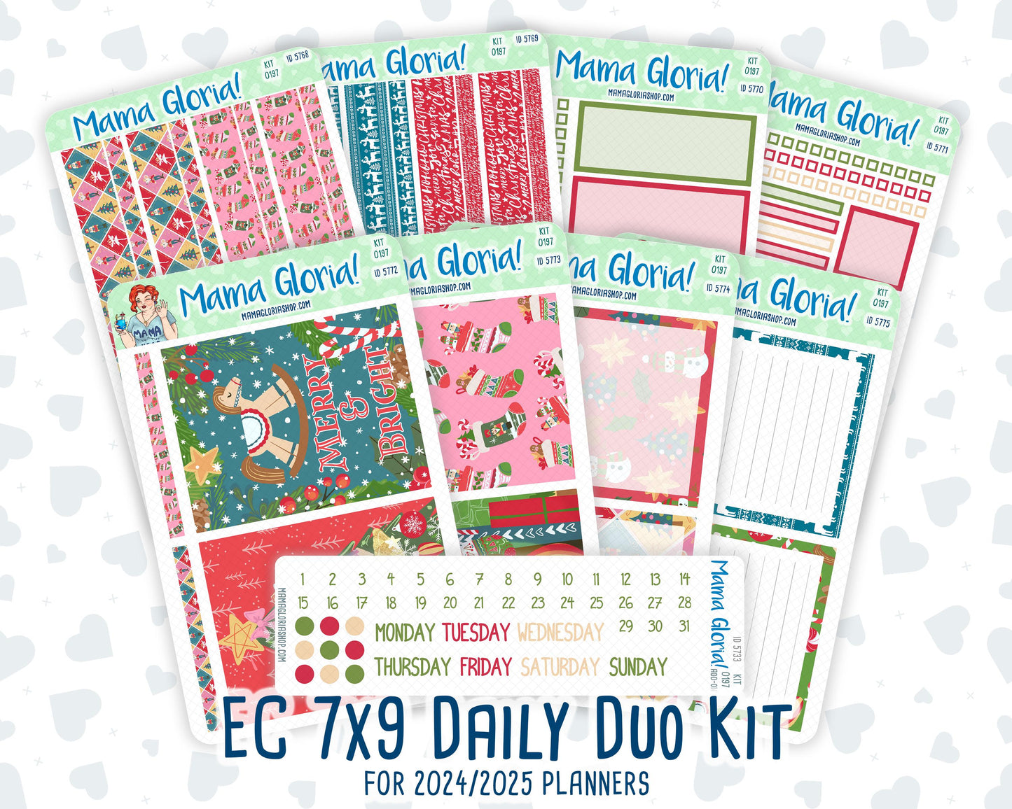 Kit 0197- 7x9 Daily Duo - Nutcracker Magic -December - Christmas - Planner