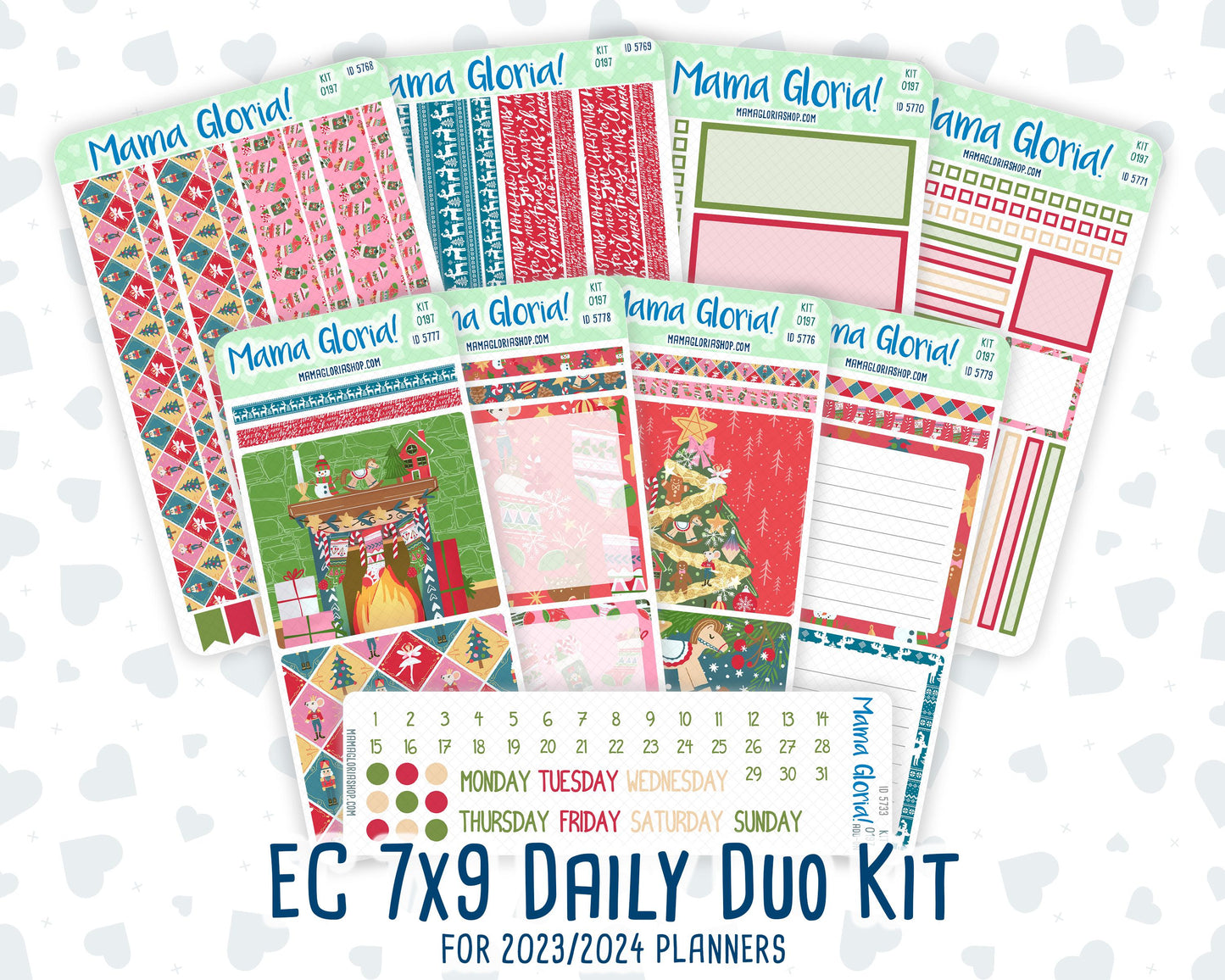 Kit 0197- 7x9 Daily Duo - Nutcracker Magic -December - Christmas - Planner