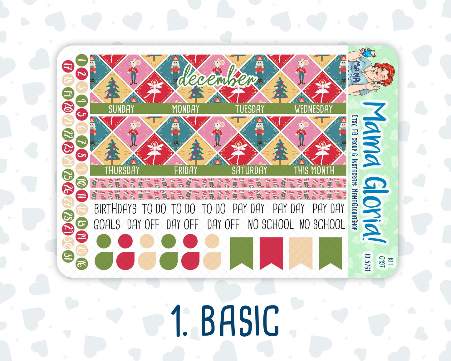 Kit 0197 -A5 -Monthly - Nutcracker Magic- December - Christmas - Kit