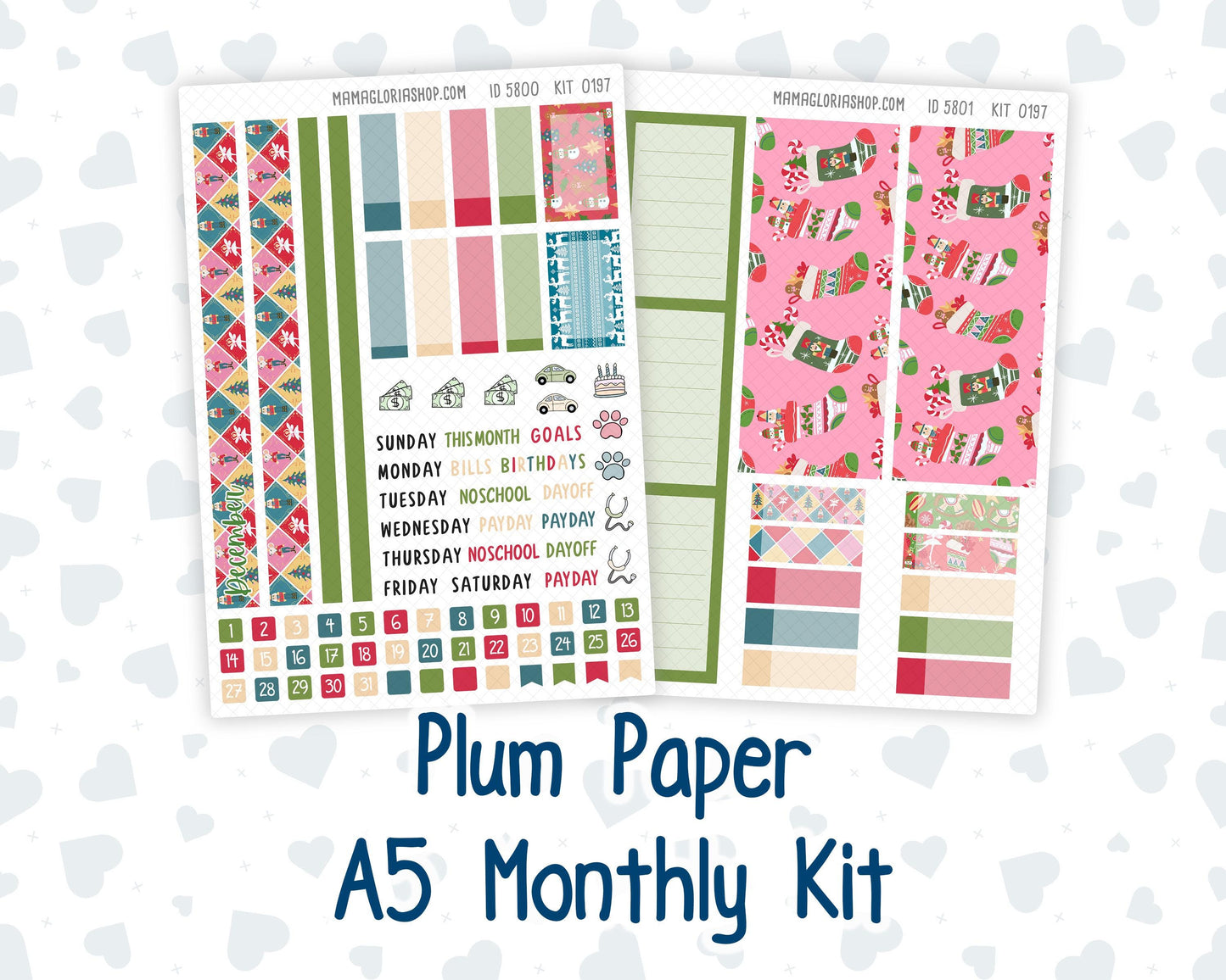 Kit 0197 Plum Paper A5– Monthly - Nutcracker Magic - Christmas - December