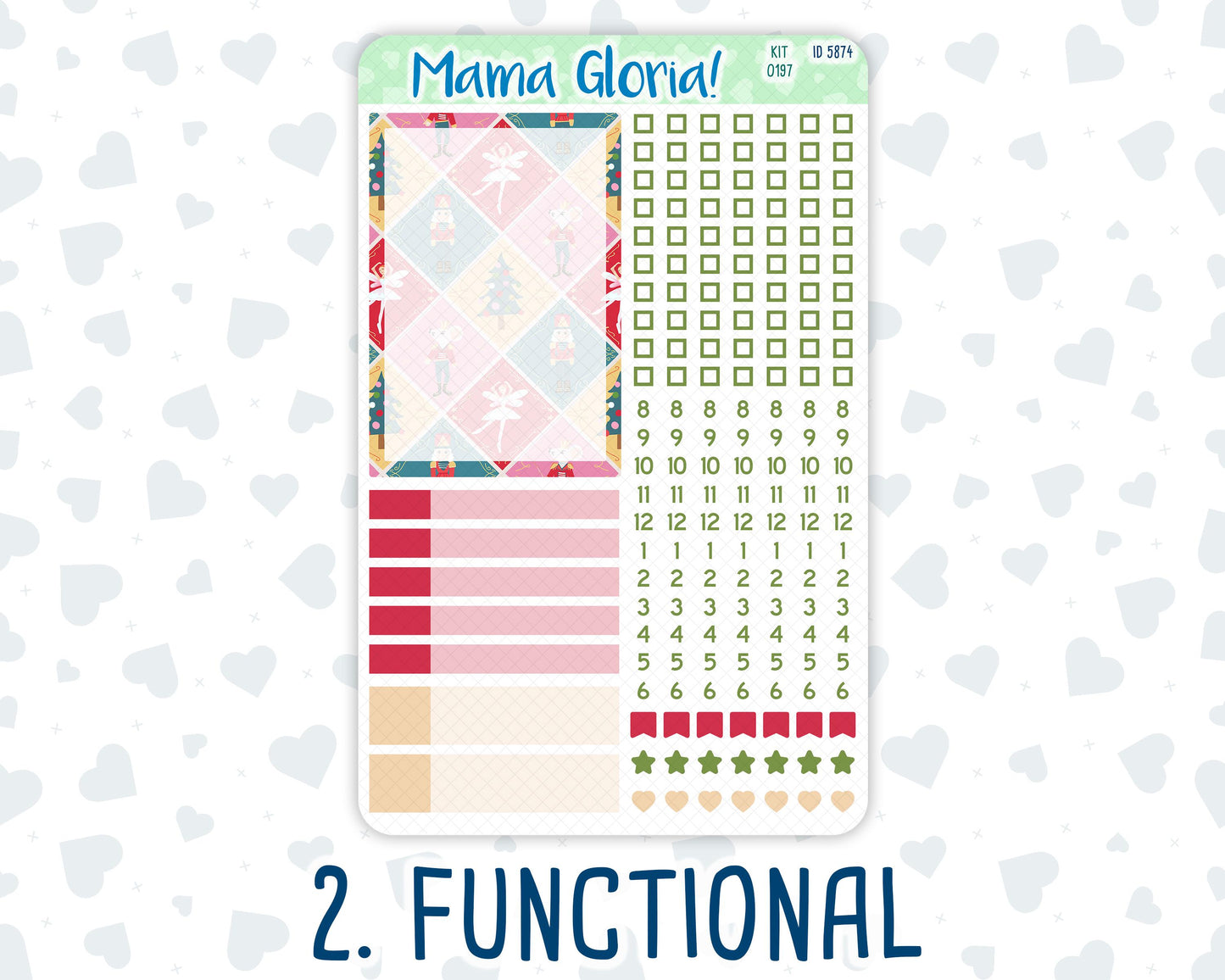 Kit 0197- A5 Compact Vertical - Nutcracker Magic - Weekly - December-Christmas