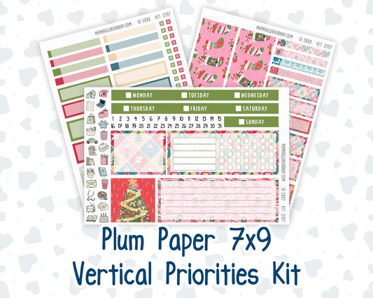 Kit 0197 - 7x9 Plum Paper Vertical Priorities - Nutcracker Magic - December - Christmas