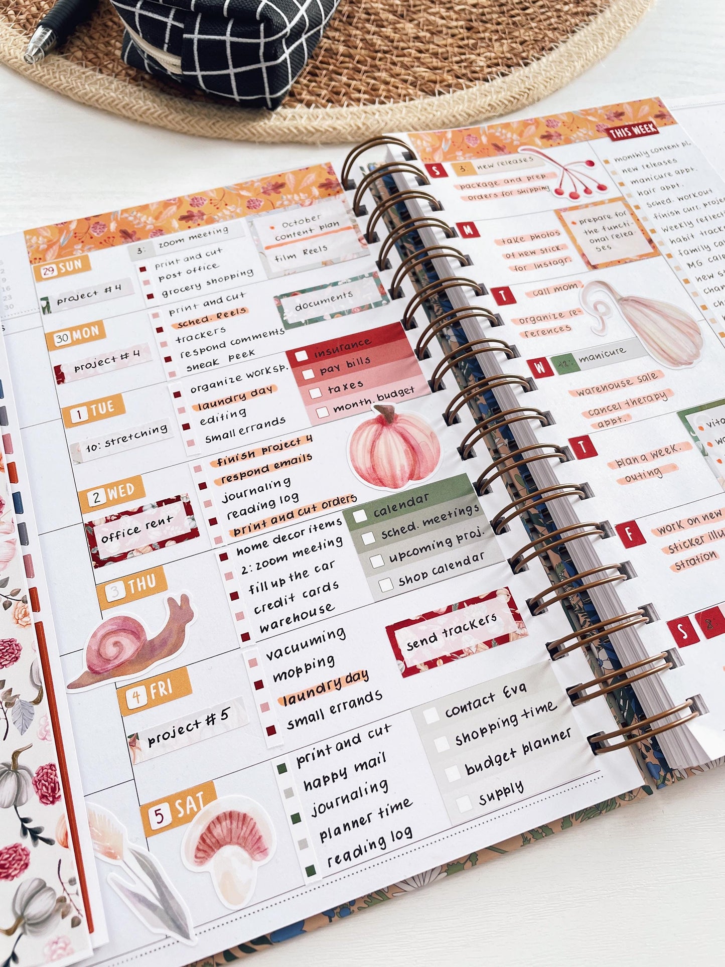 Kit 0228 - Laurel Denise Mini - Horizontal - Weekly Kit - August - Just Peachy