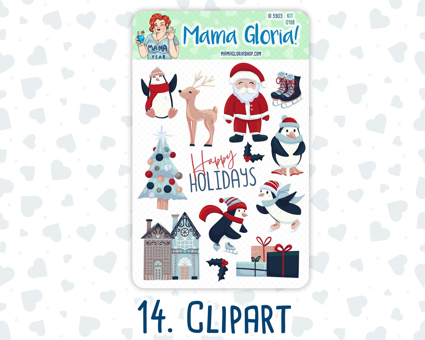 Kit 0198 Add Ons - Holiday Village - December - Christmas - Planner Stickers - Kit 2024